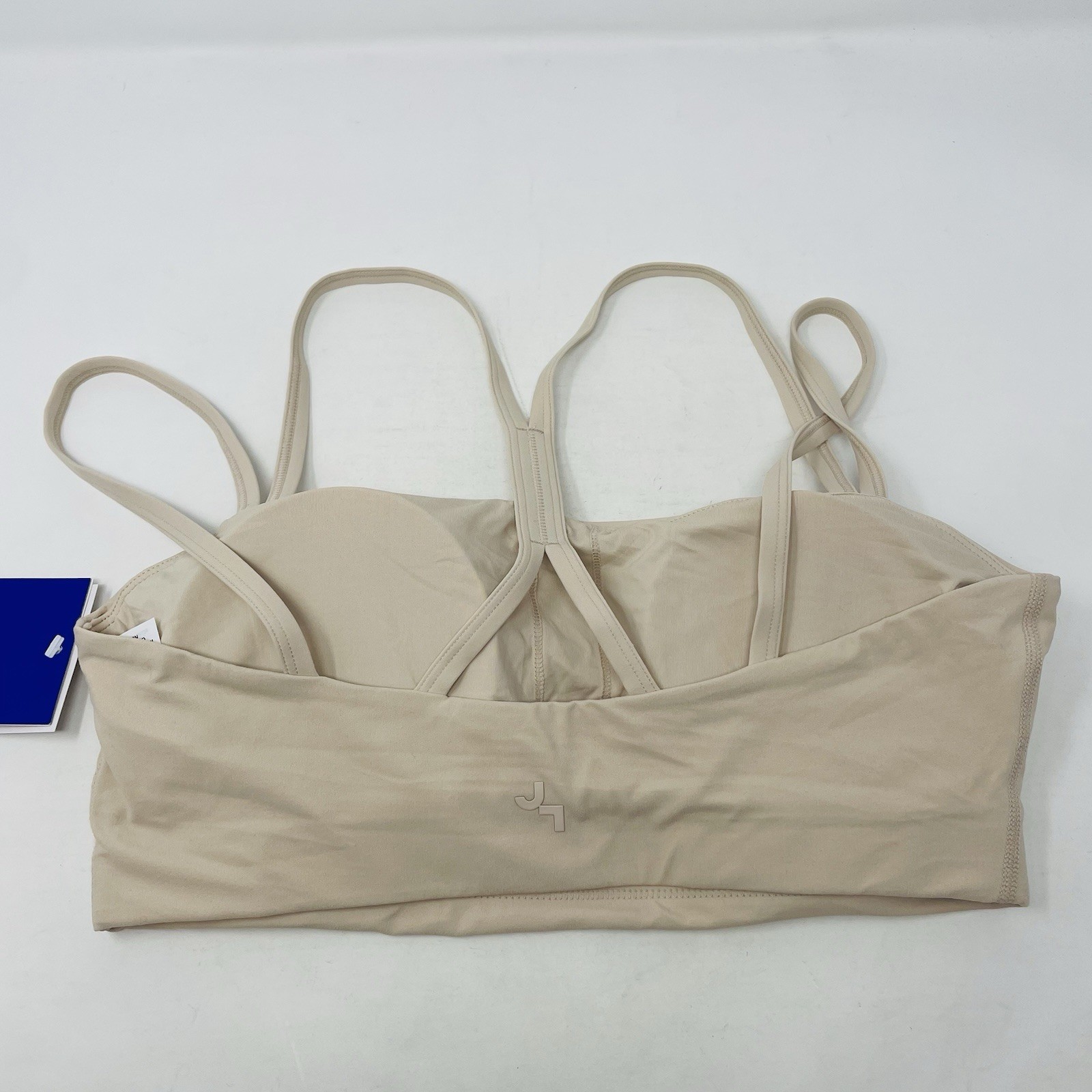 JoyLab Womens Size Medium Square Neck Strappy Athletic Sports Bra in Cream 1201