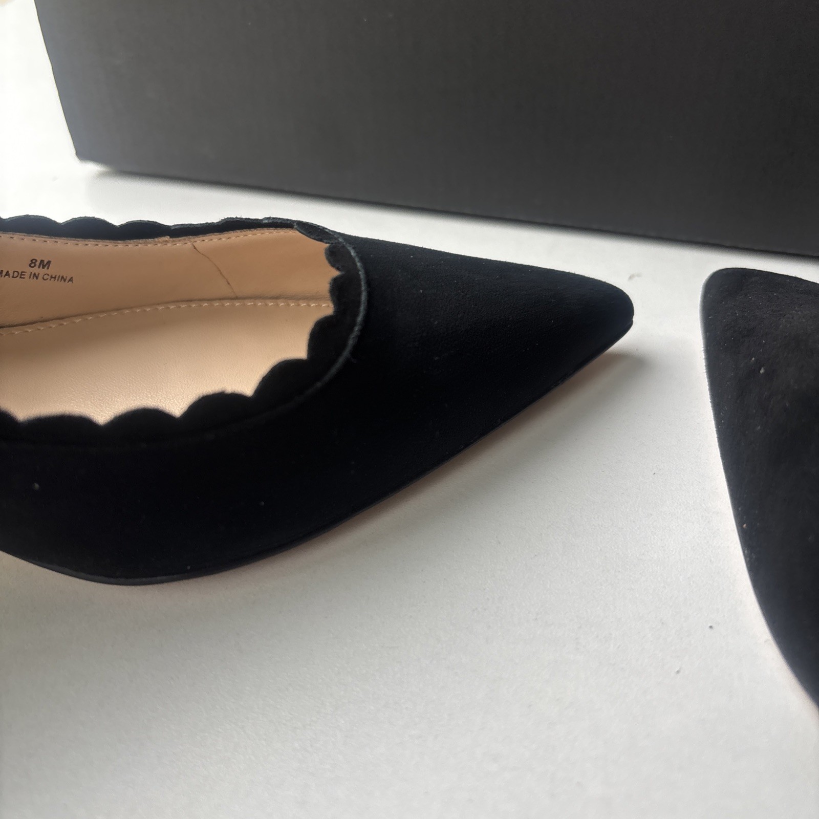 New Pelle Moda Kelsa Slingback Pump In Black Suede Women’s Size 8M