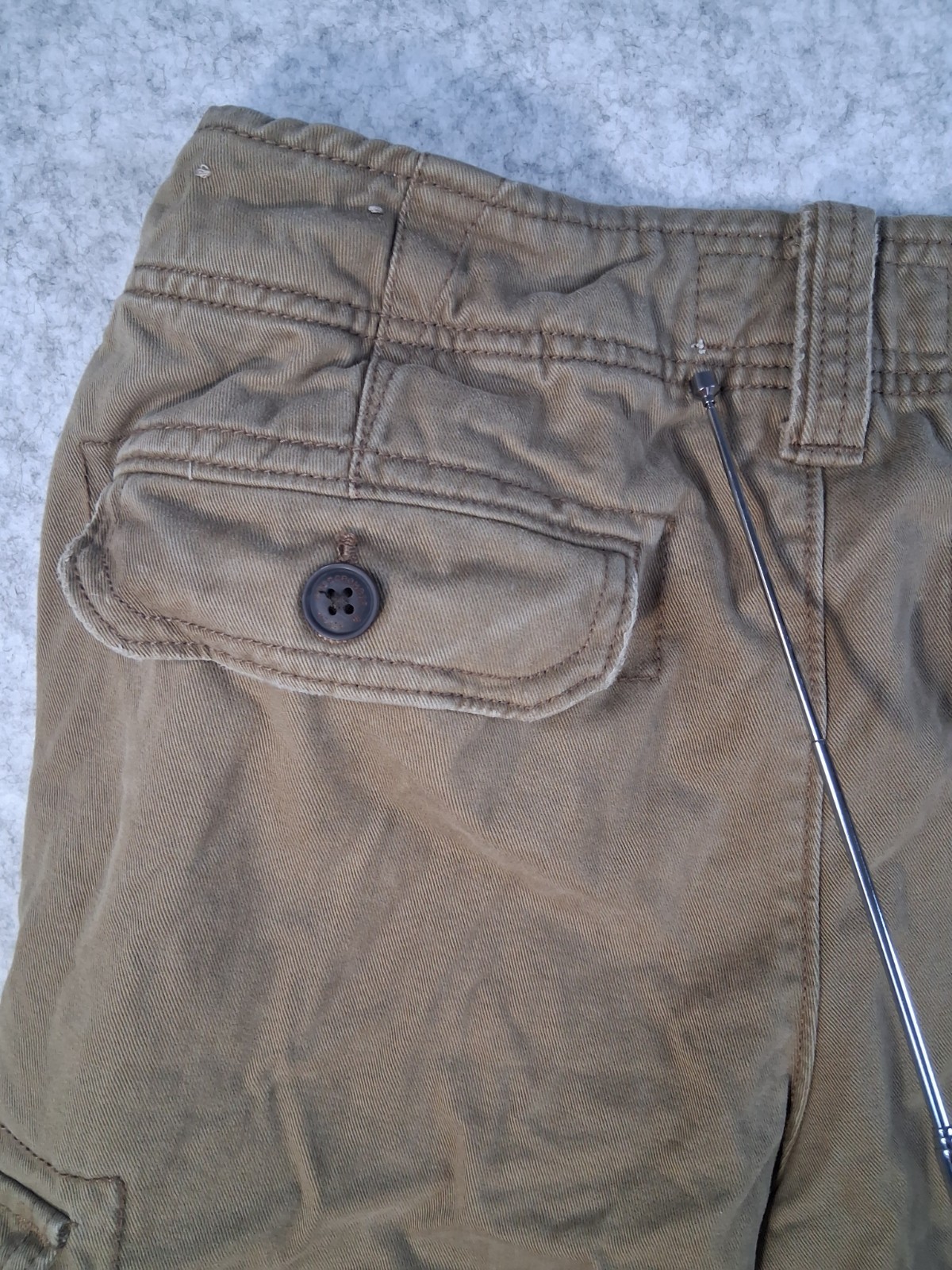 Ambercrombie Fitch Cargo Shorts Men 30 Tan Khaki Utility Military Pocket Cotton