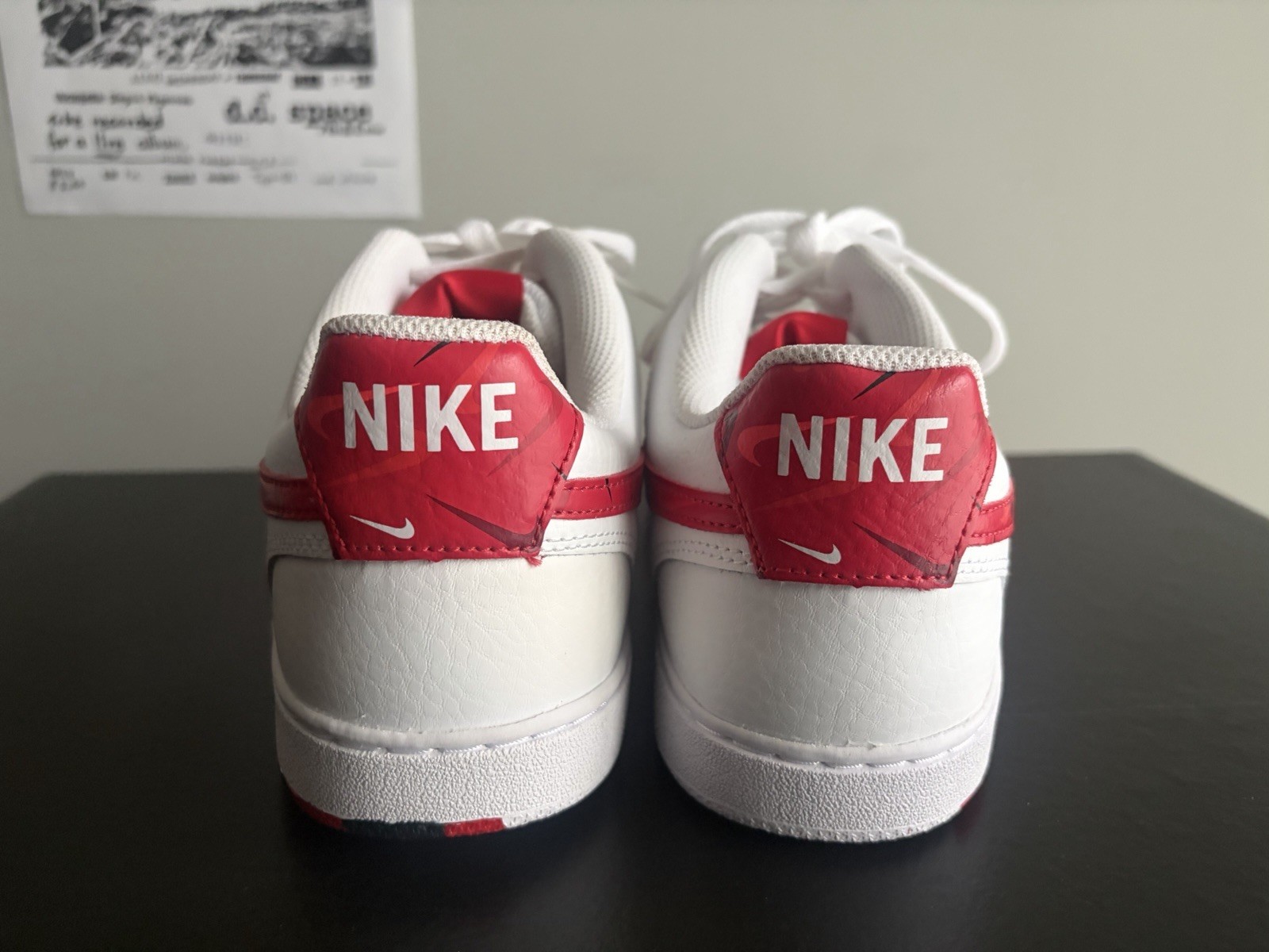 Nike Court Vision Low White Red Men’s 10.5 New With Box