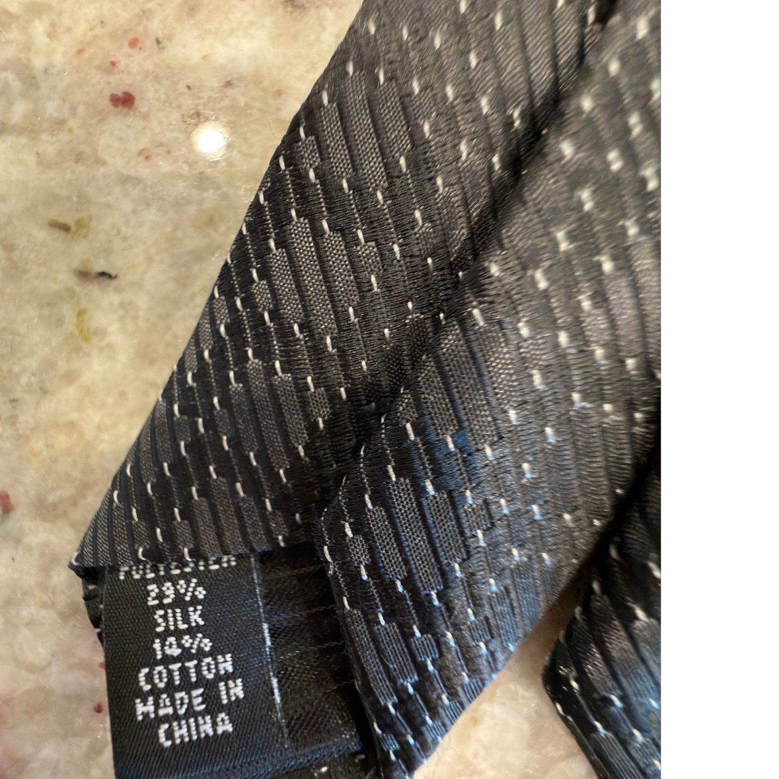 Alfani Men’s Gray Geometric Silk Tie 3.25″ Classic Width NWT