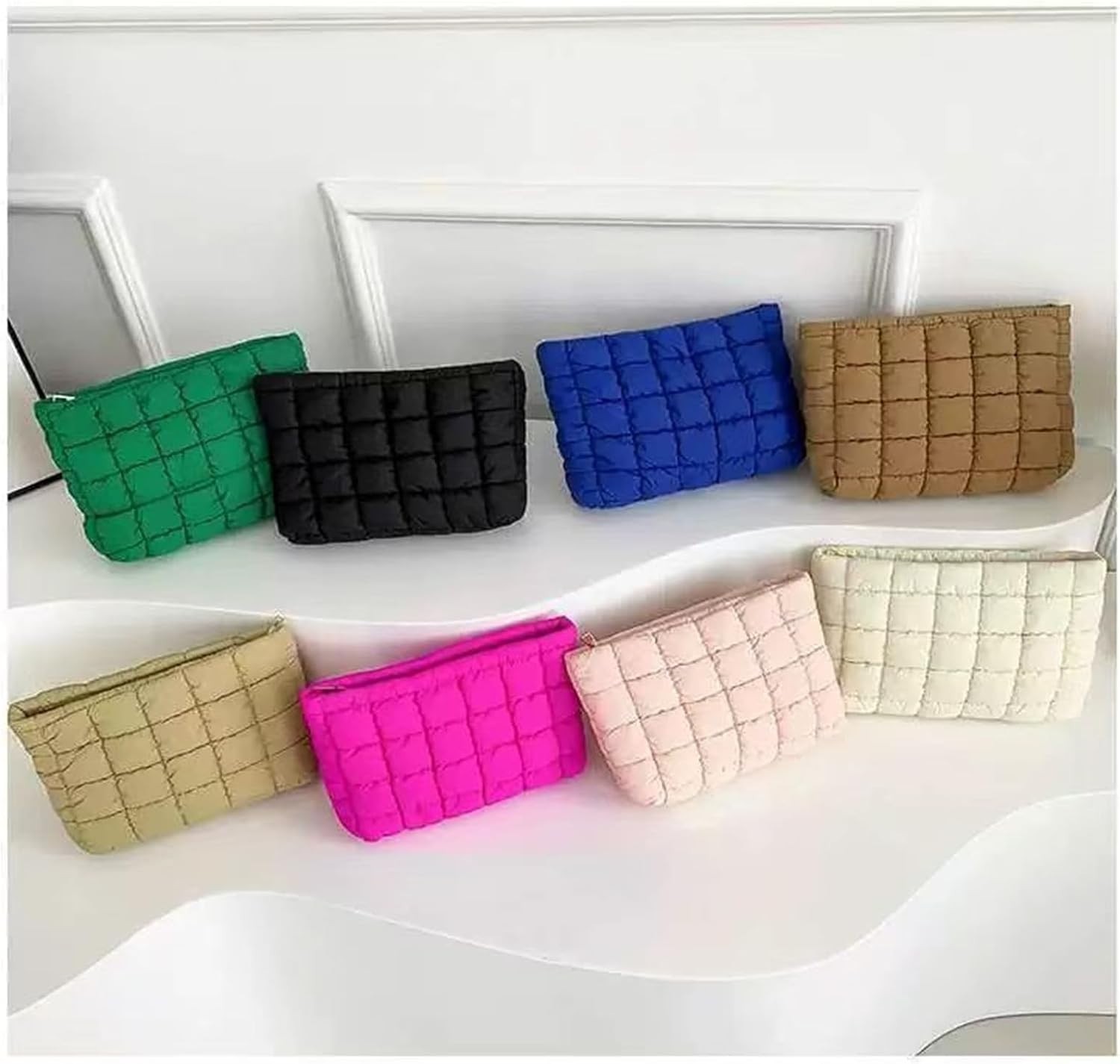 Puffy Quilted Soft Clutch – Large-Capacity Pouch with Inner Pocket (Multi-Color)