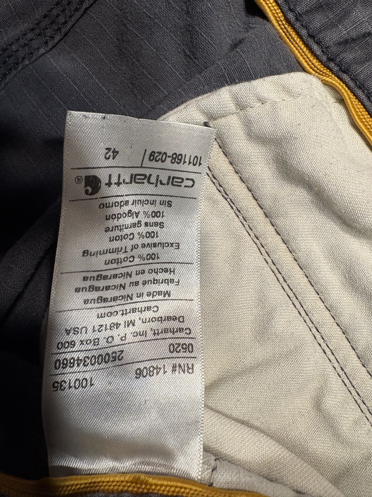 Carhartt Force Men’s Relaxed 11 in. Rigby Cargo Short Blue size 42 ships free