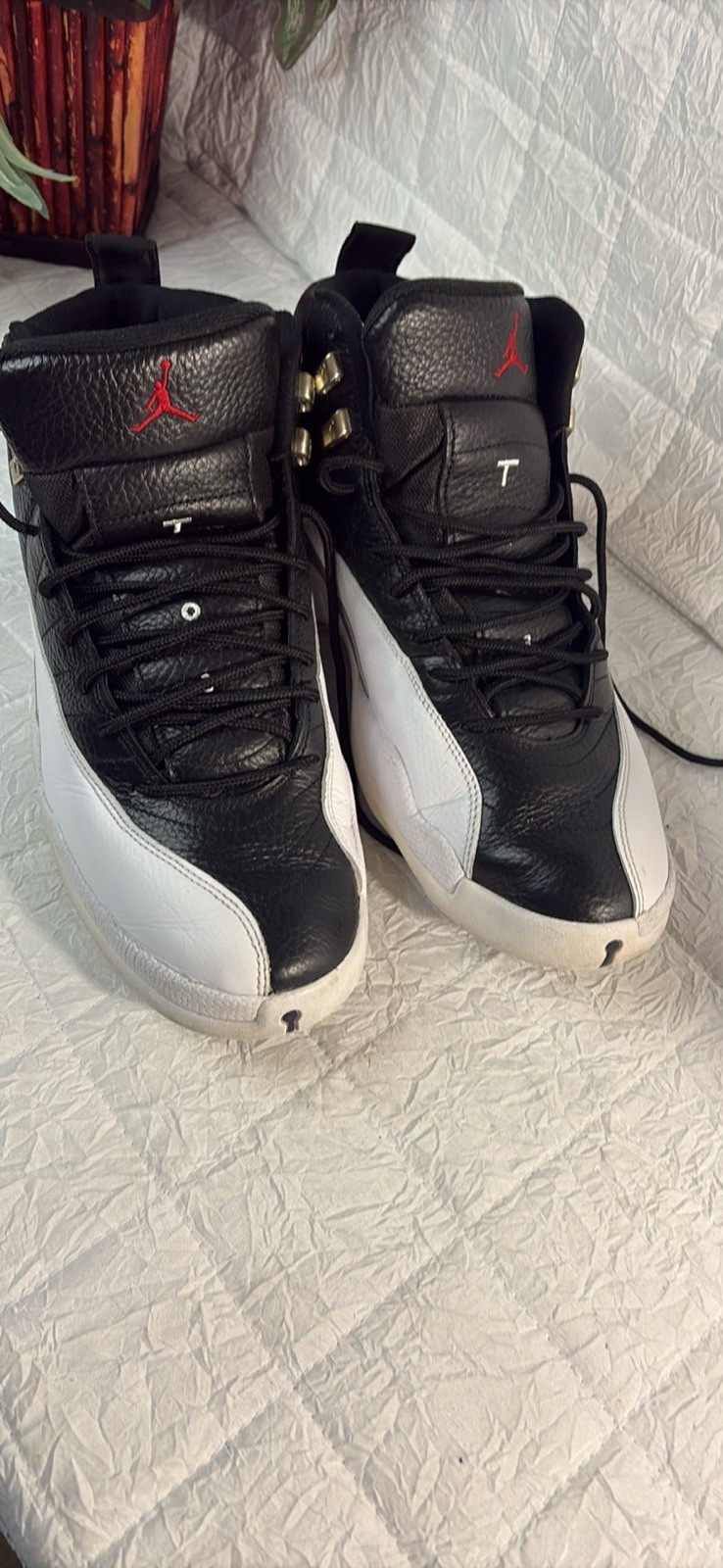 Nike Air Jordan 12 Retro Playoffs 2022 Men’s Size 13 Black White CT8013-006