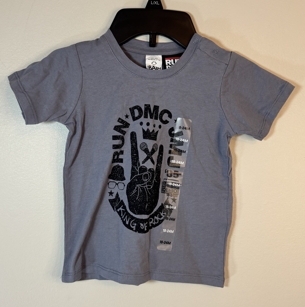 Run DMC Baby Tee 18 – 24 Months Band Rap New NWT 100% Cotton 2 Year Old Toddler
