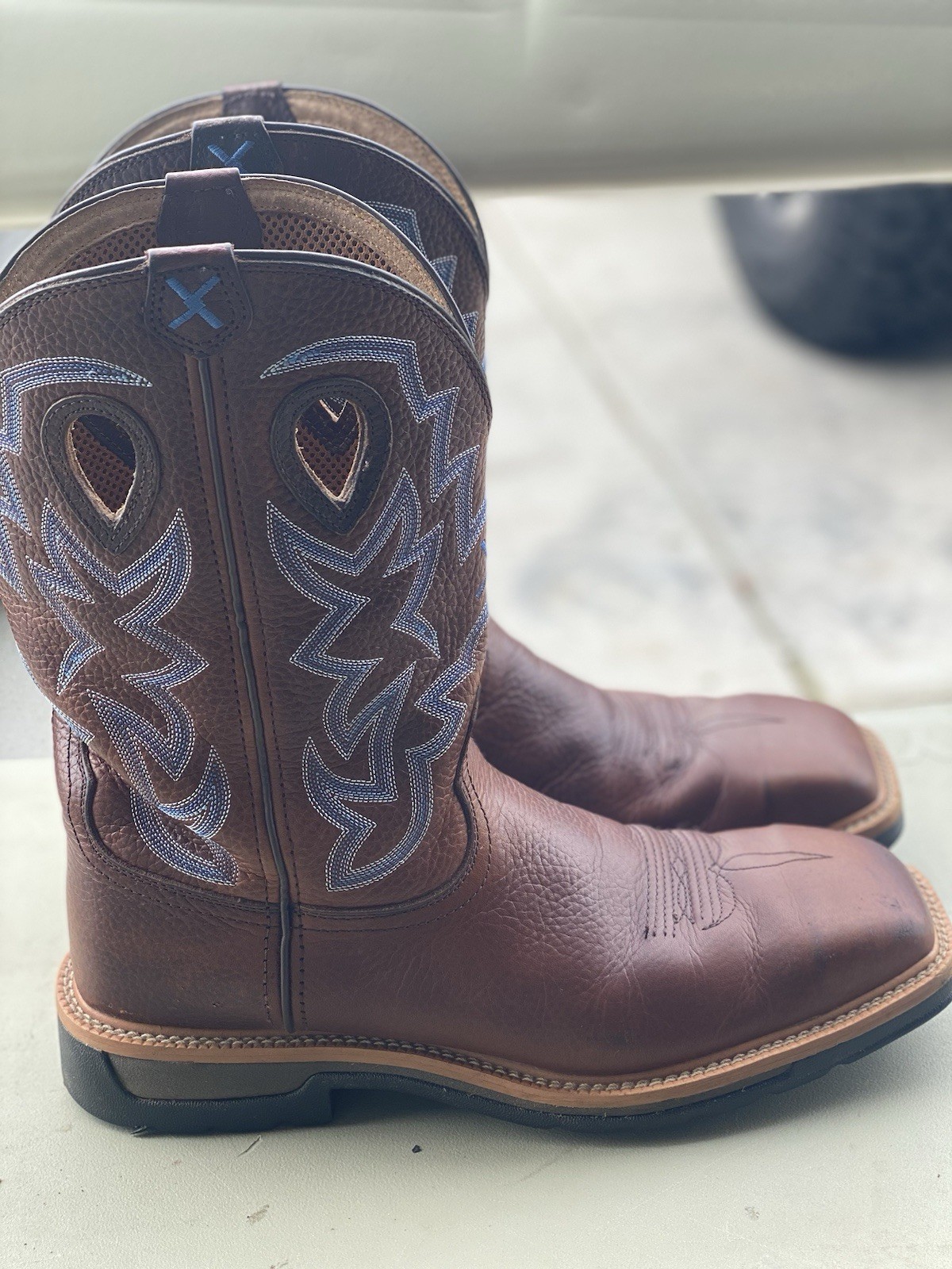 Twisted X Steel Toe Work Boot Brown Mens Size 12 EE