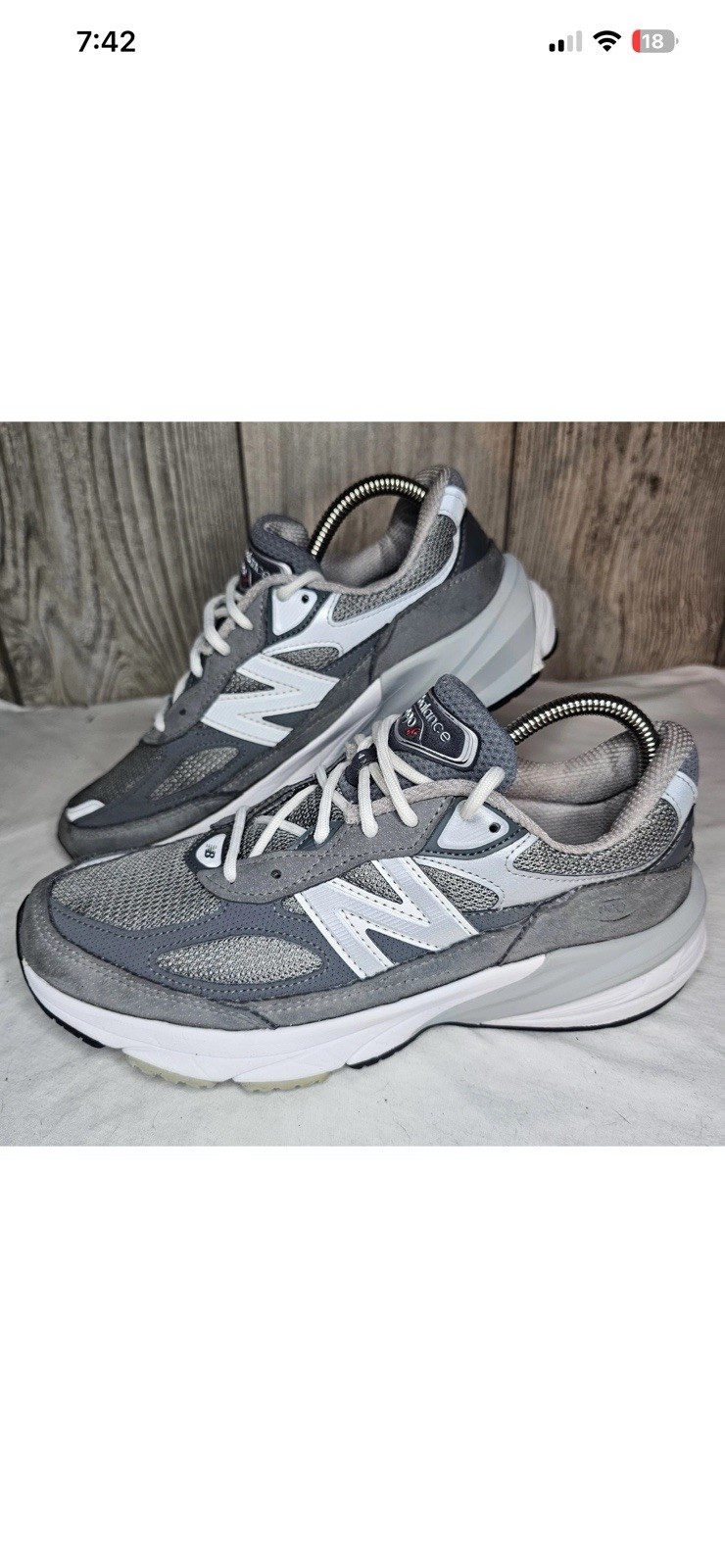 New Balance 990v6 Womens Size 9 B Shoes Castlerock Gray Made in USA Very Good