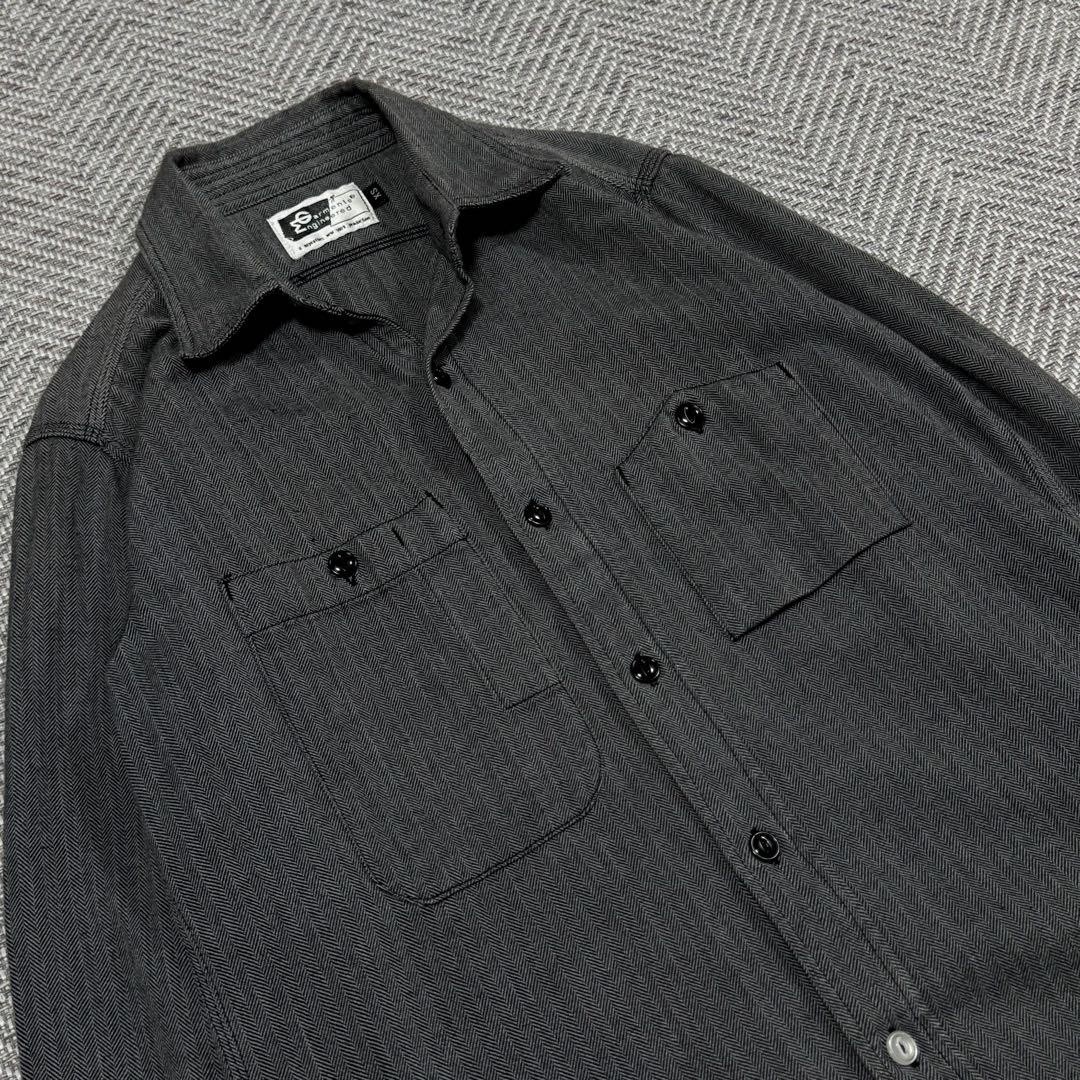 Engineered Garments Herringbone Work Shirt Gray Charcoal XS Japan F/S