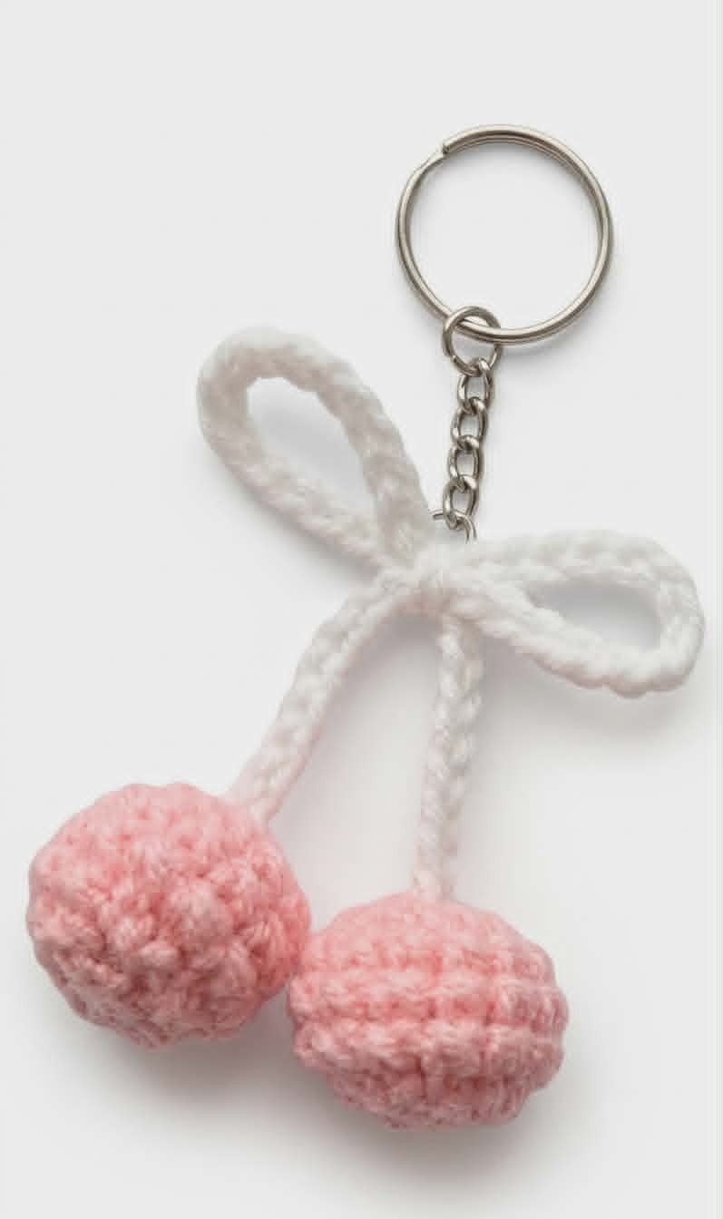 Custom Crochet Keyring – Small Gift Idea – Choose Your Color & Shape