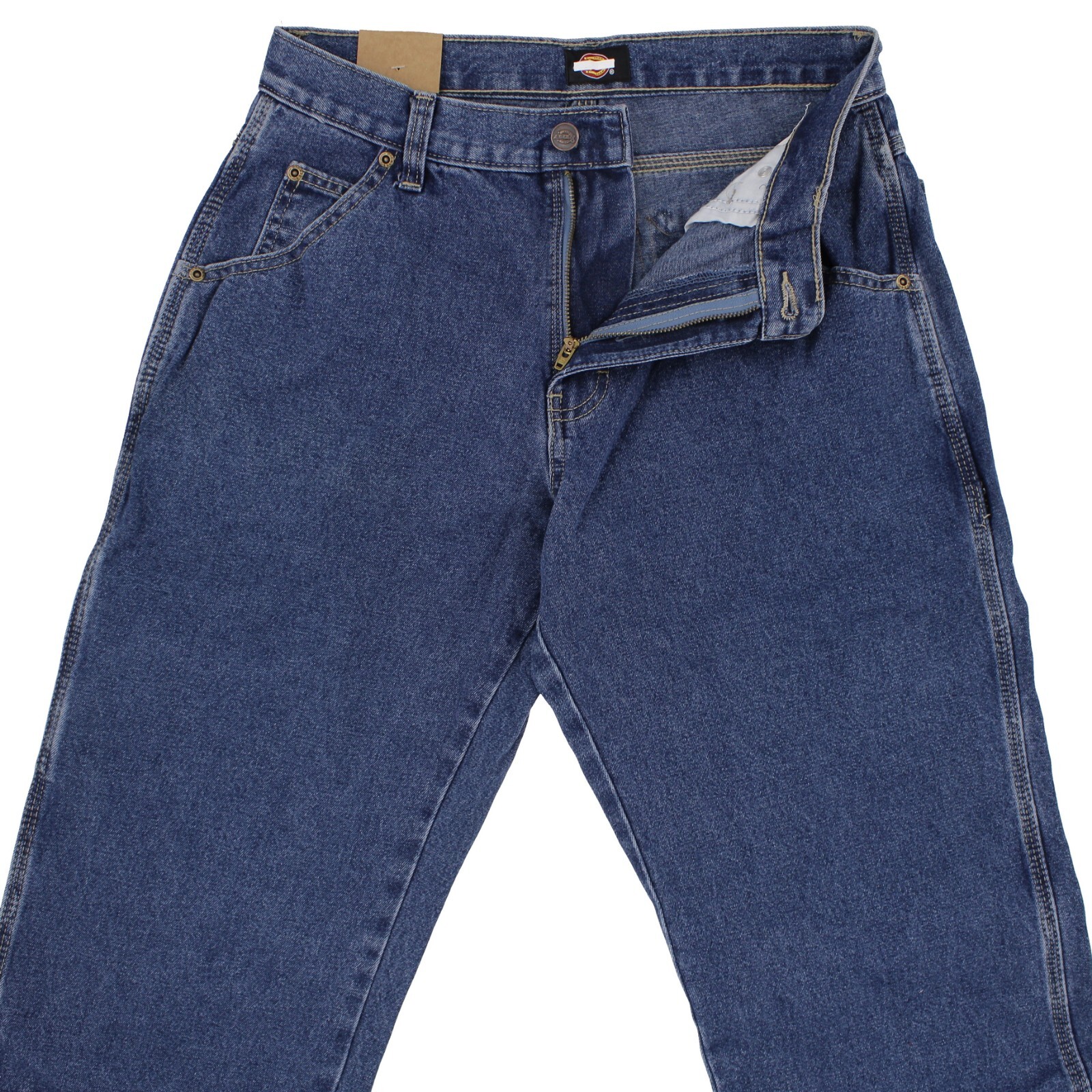 Dickies Men’s Carpenter Denim Jeans, Straight Leg Cotton 7 Pocket Pants