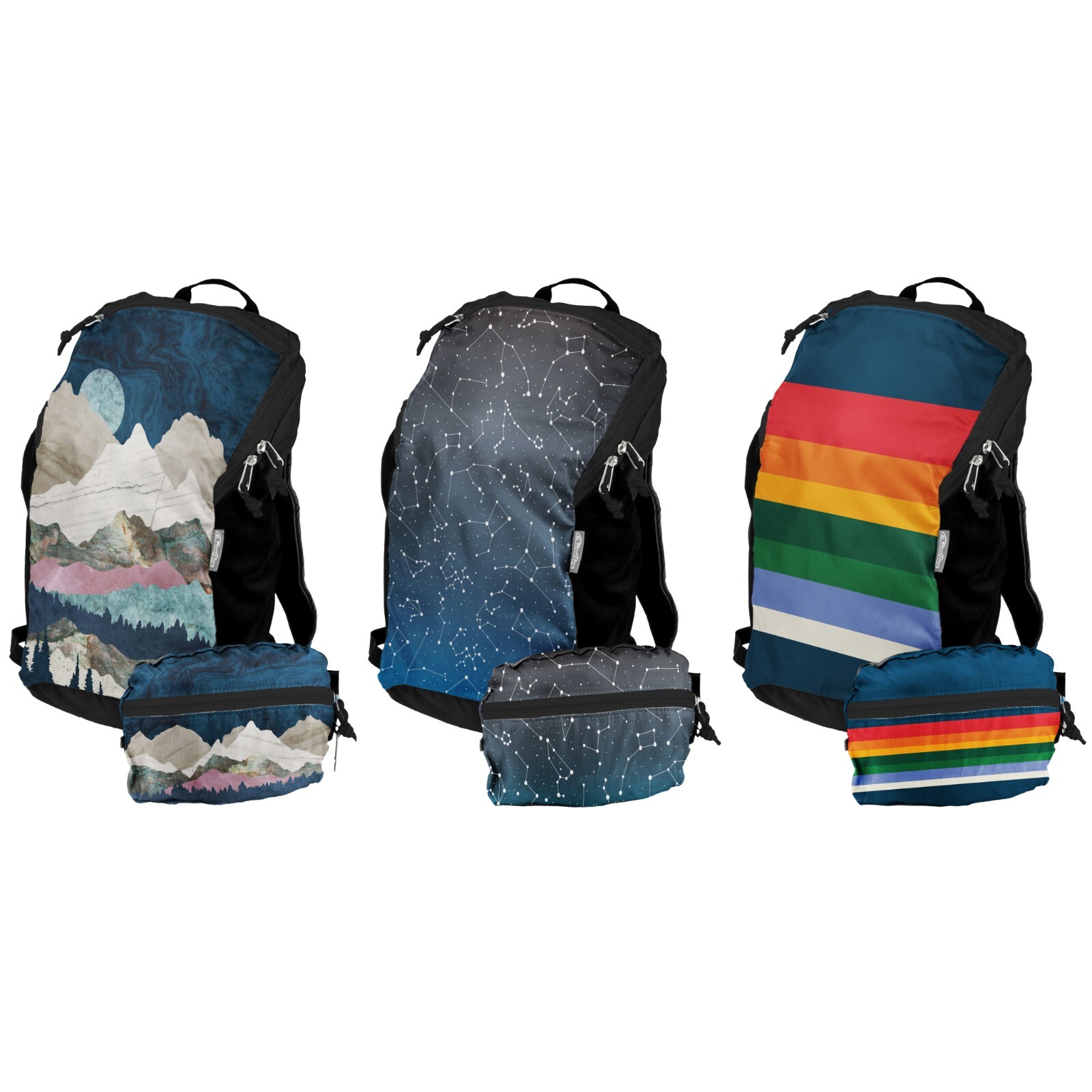 ChicoBag Travel Pack rePETe Print Compact Recycled Backpack Eco-Friendly