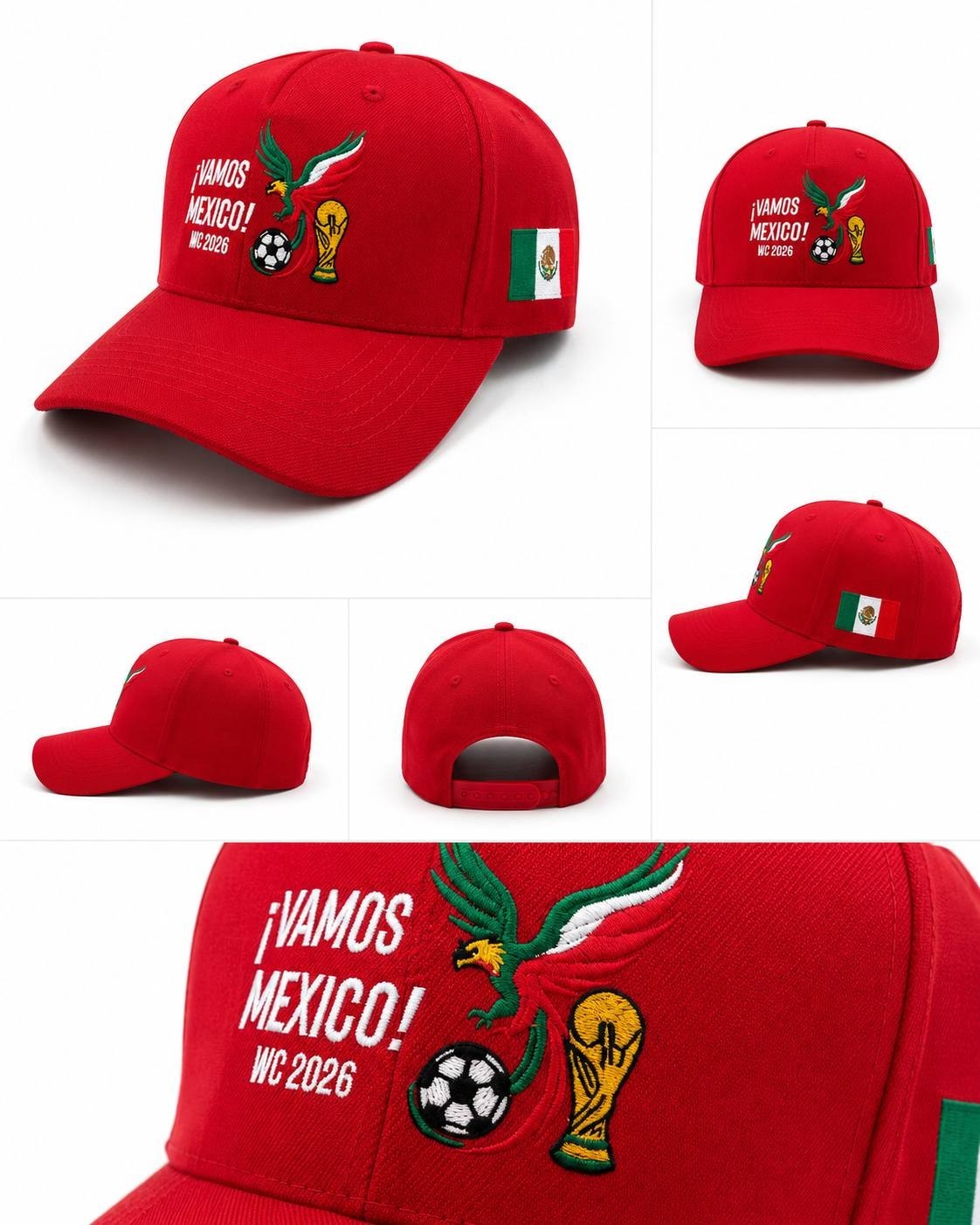 FAST SHIP – FIFA World Cup 2026 MEX USA CAN Cotton Hat, Detailed Embroidery