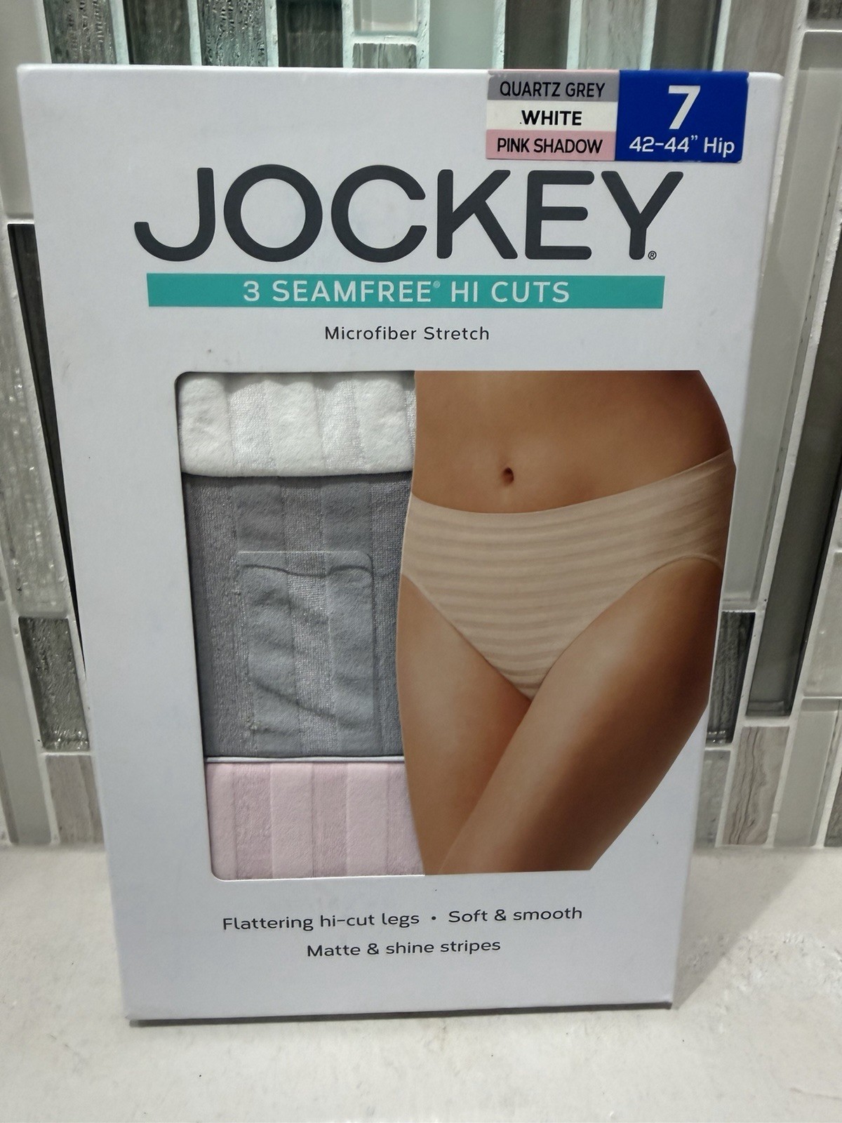 Jockey Seamfree Hi Cut Underwear Microfiber, 3-Pack, Size 7