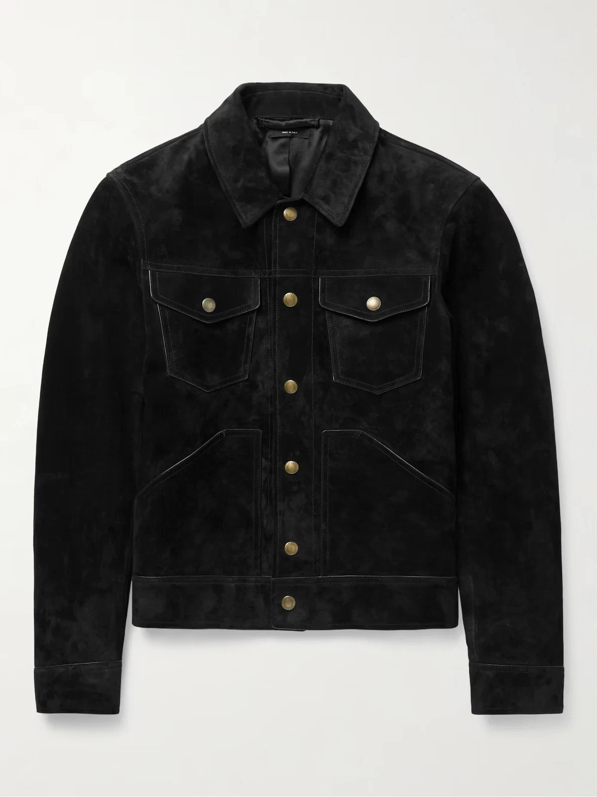 Mens Black Leather Trucker Jacket Pure Suede Custom Made Size S M L XL 2XL 3XL
