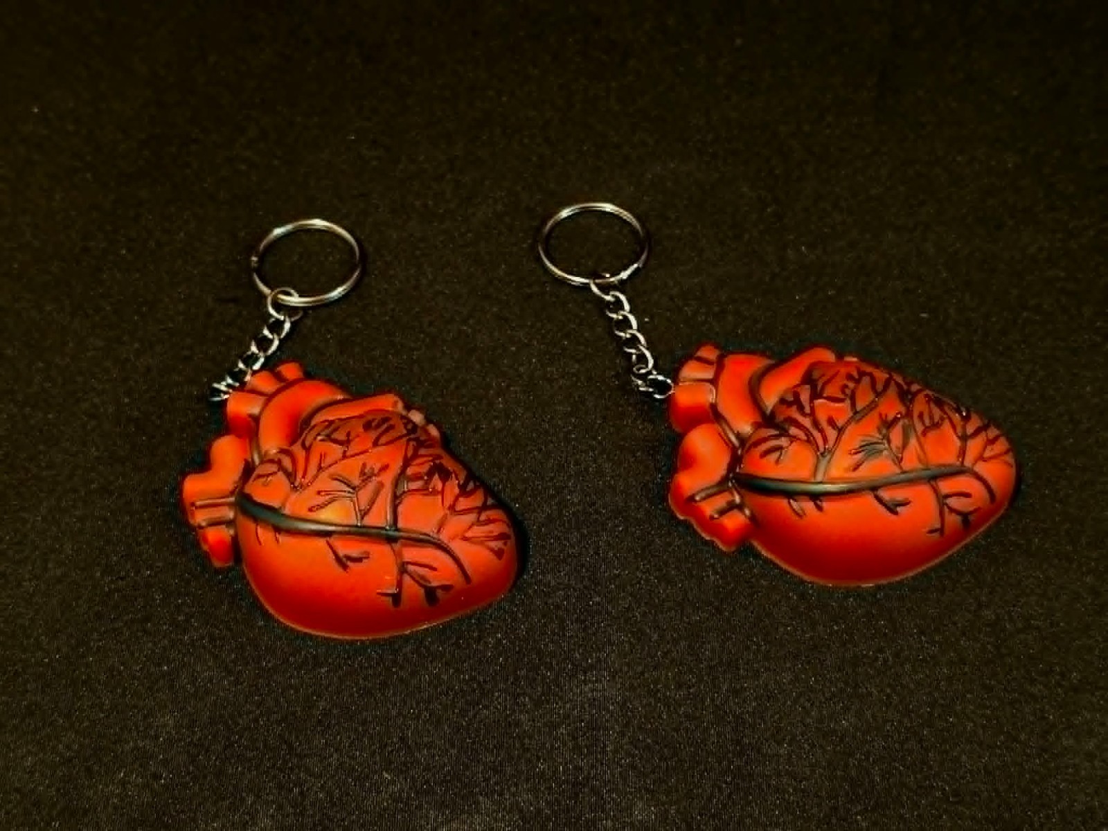 Gothic Red Heart 3D Resin Keychain @ Soldierzgurl Dezignz