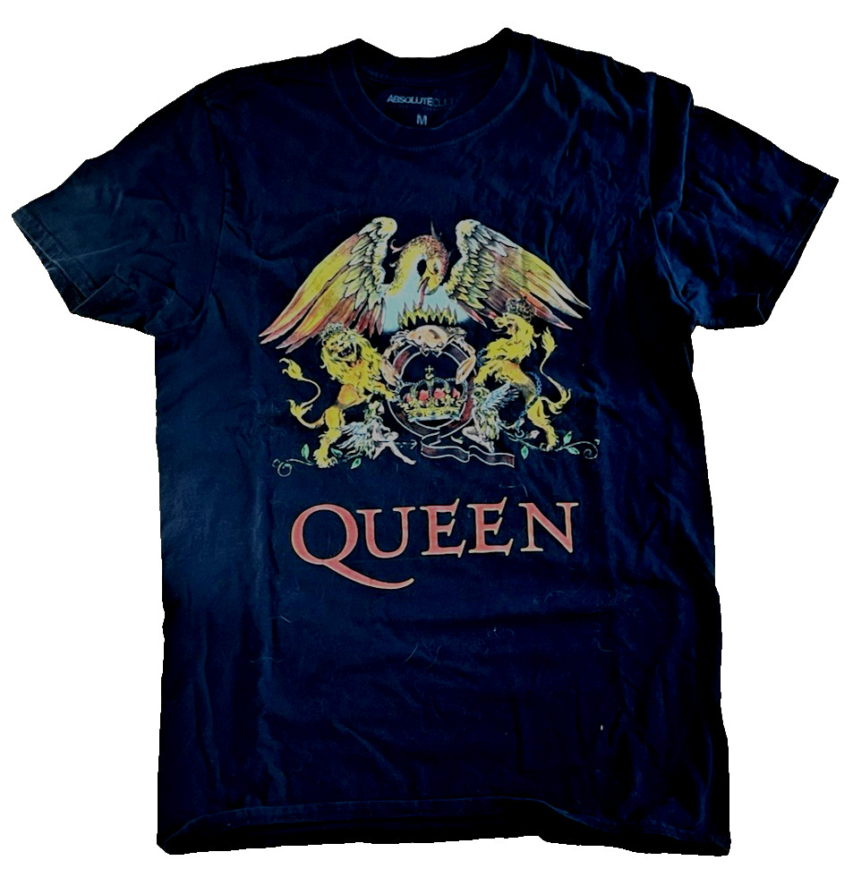 Queen Official Merch Crest Logo T-Shirt Size M Band Tee Unisex