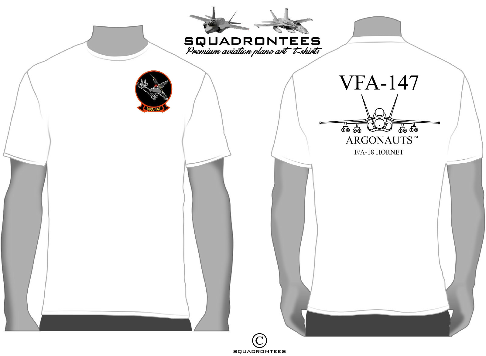 VFA-147 Argonauts F/A-18 Squadron T-Shirt D3 – USN Licensed Product