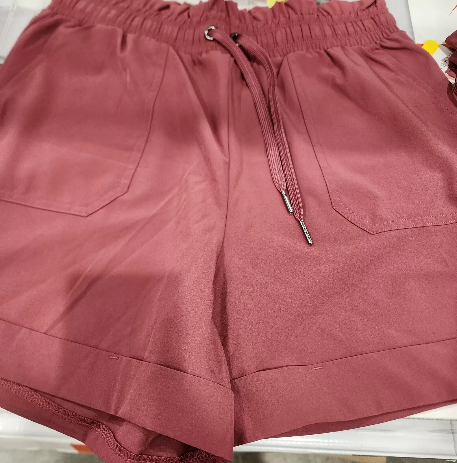 Danskin Ladies’ Woven Paperbag Short | C32
