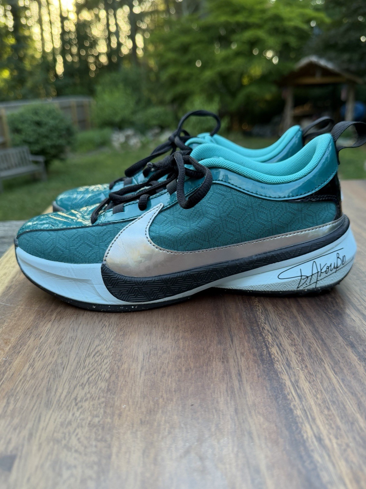 Nike Zoom Freak 5 (GS) All Star Basketball Shoes FN1356-300 Giannis Teal Youth 4