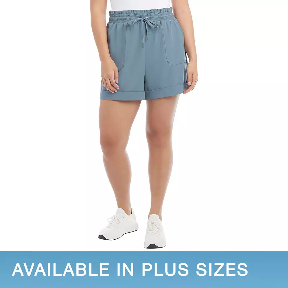 Danskin Ladies’ Woven Paperbag Short | C32