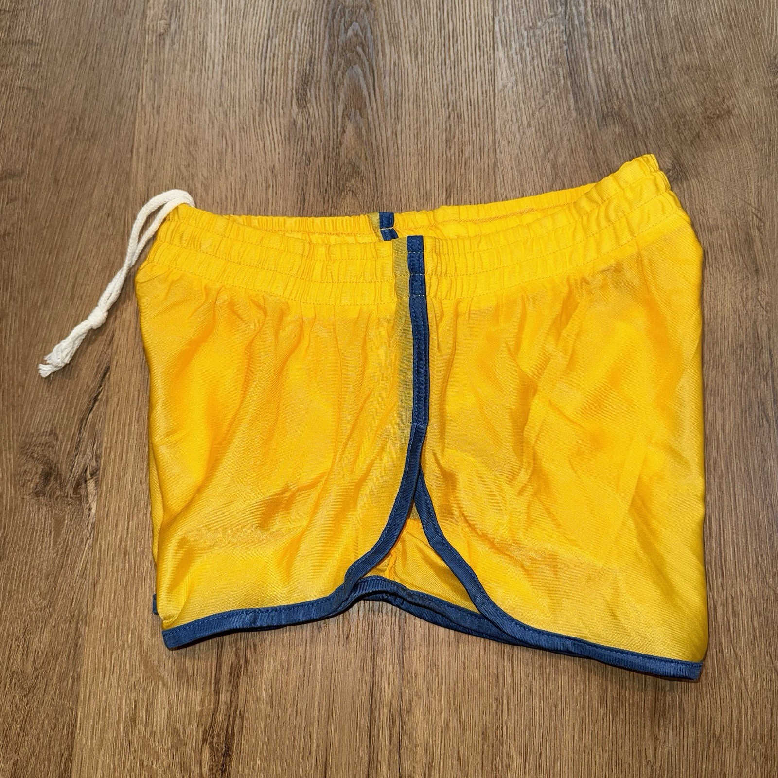 Vtg 70s 80s Running Shorts Mens Sprinter Split Side Thin Nylon Gym NOS Large
