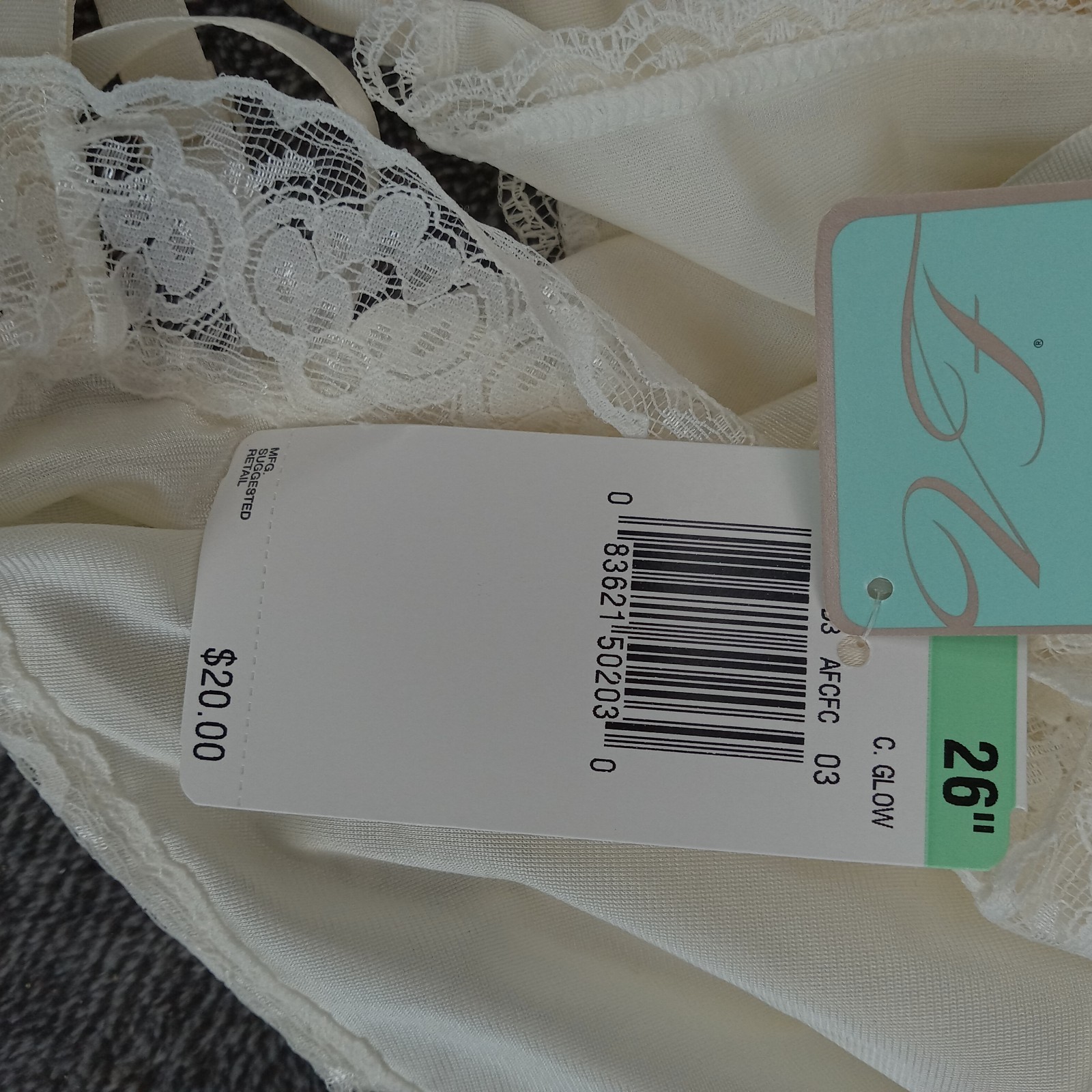 Vanity Fair Rosette Lace Full Slip Ivory Dress Womens 38 C Glow 10103 New 26″