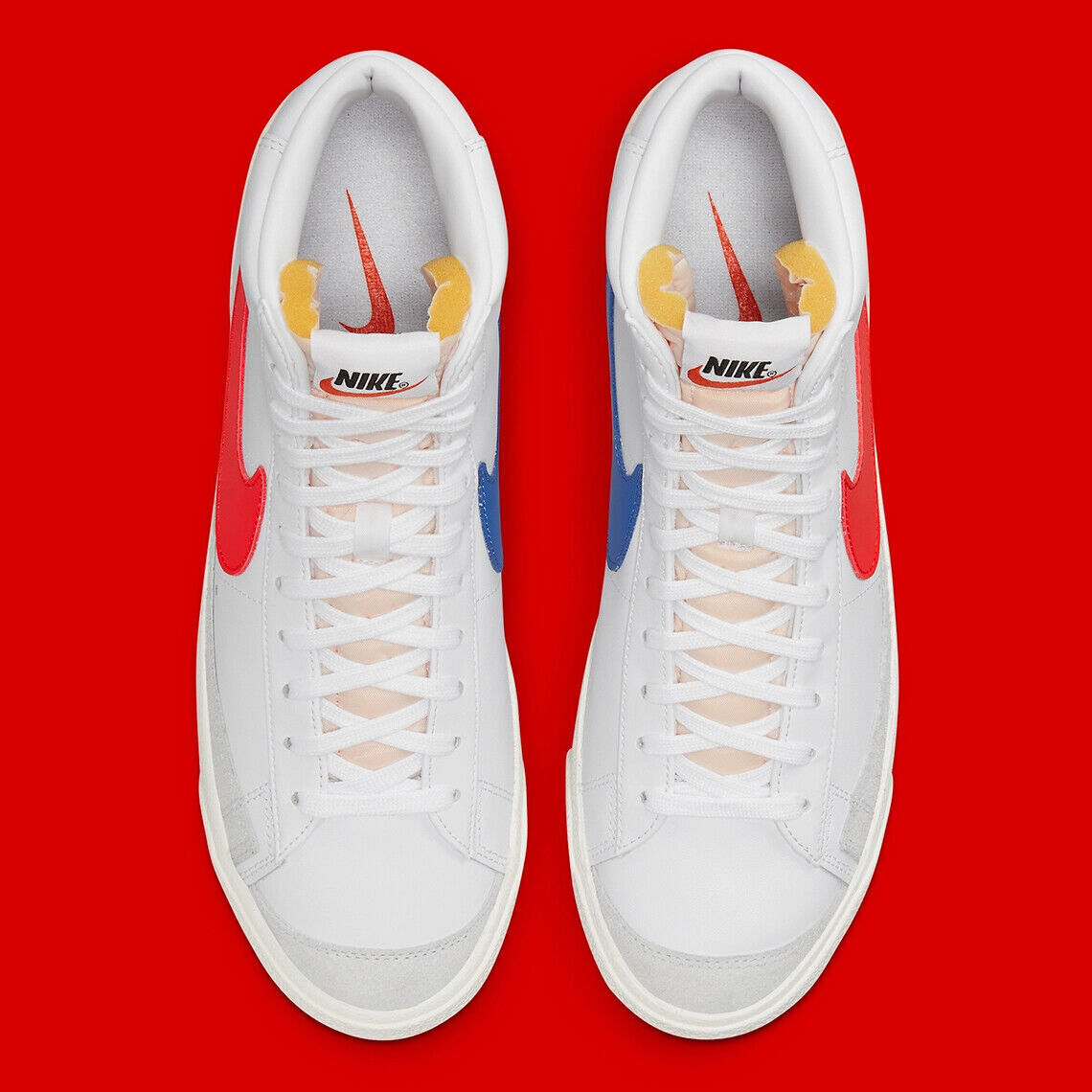 Nike Blazer Mid ’77 Vintage Mismatched Swoosh Blue Red BQ6806-117 Men’s Sizes