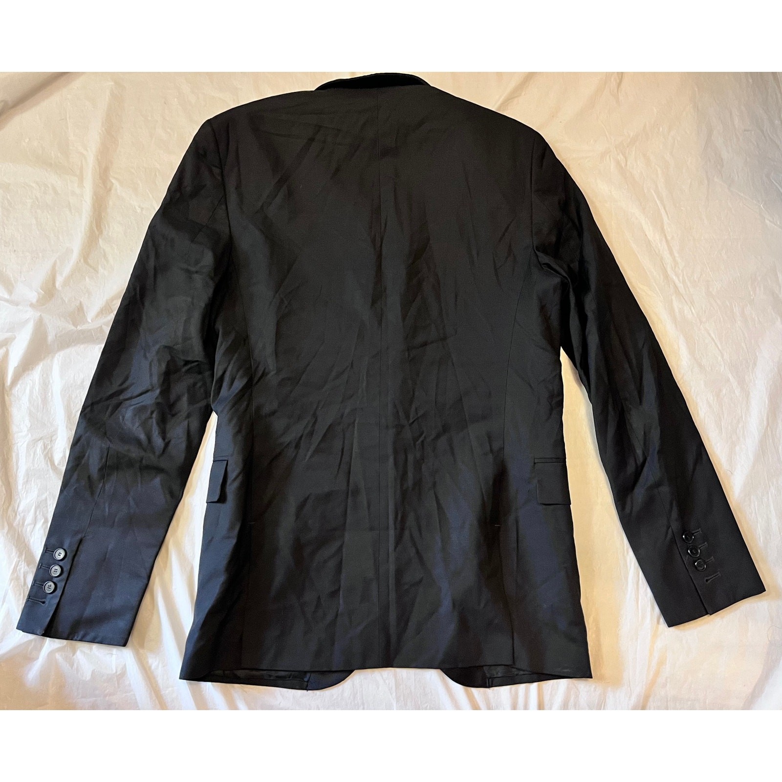 Vintage, Givenchy Paris, Black Virgin Wool Jacket, Size: 46