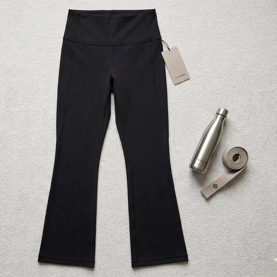 Lululemon Align Mini Flare Leggings Women Size 4 Black High Rise Yoga