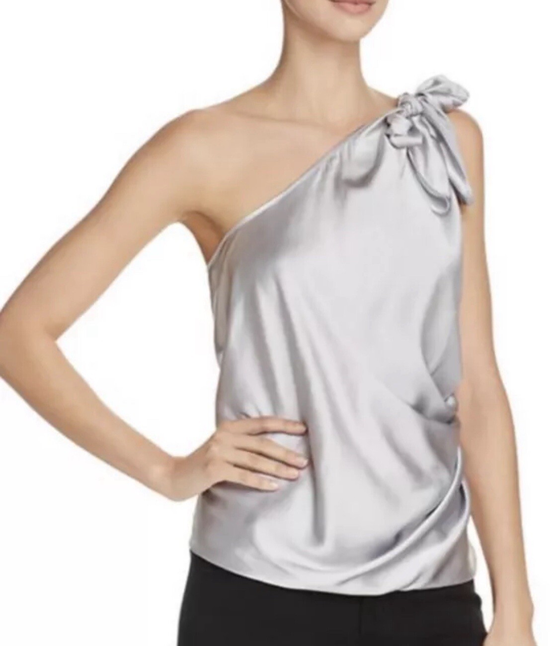 Ramy Brook S Harriet Halter Silk Raisin Charmeuse Slvless Top Blouse Shirt NWT