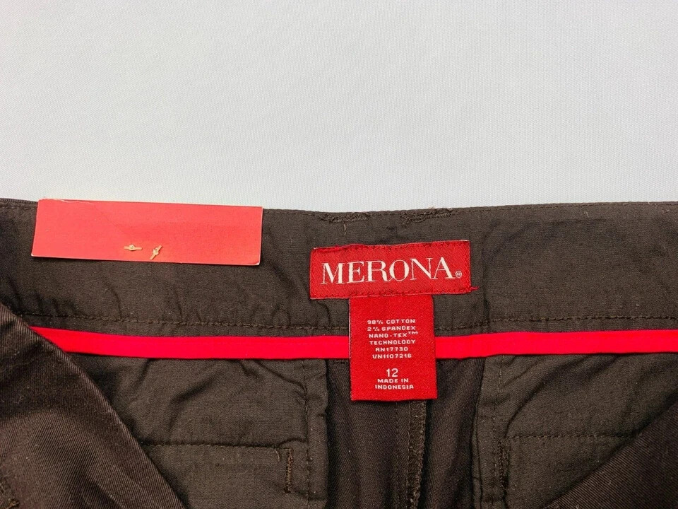 Merona Brown The Ultimate Khaki Nanotex Fabric Relaxed Size 12 Pants NWT
