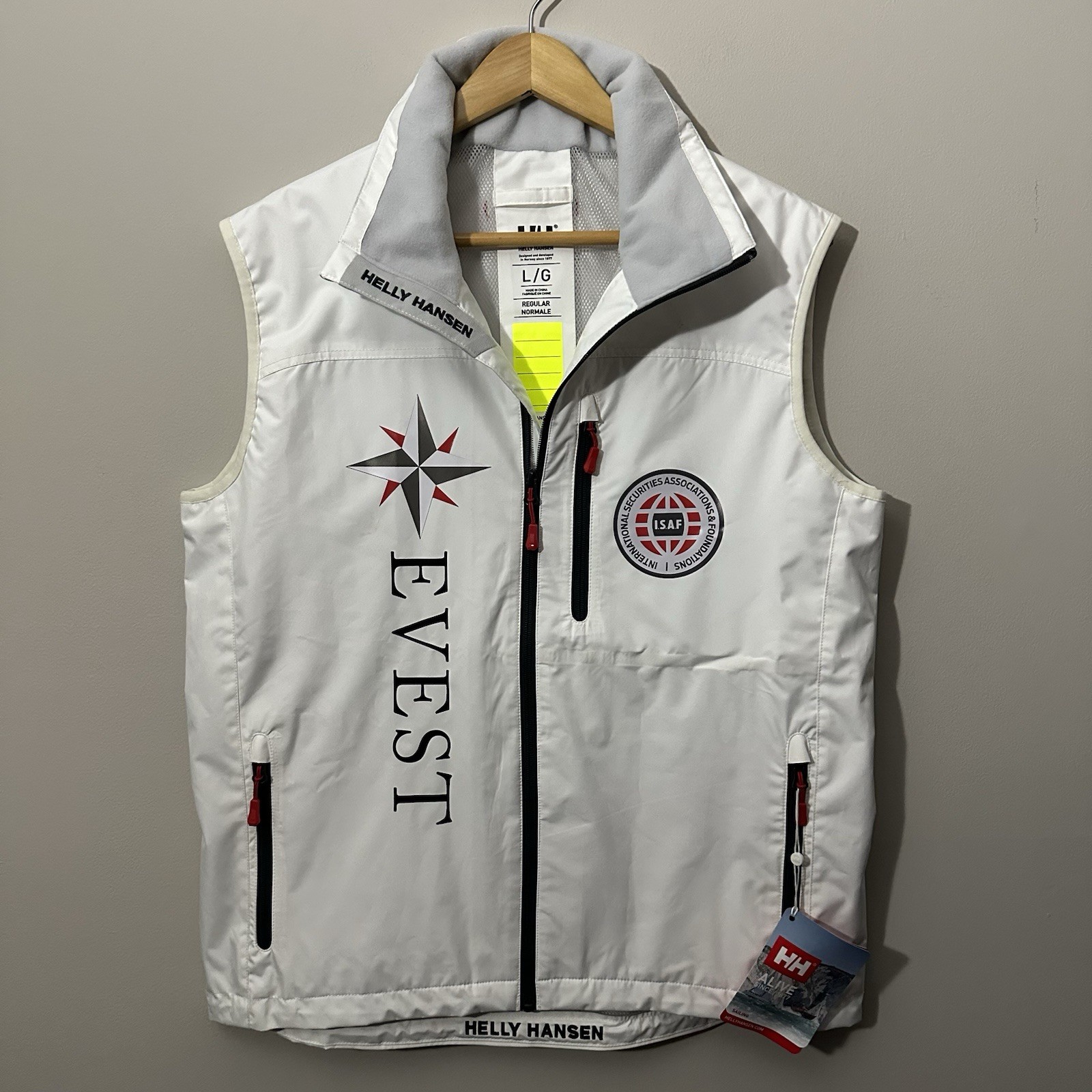 Helly Hansen Gilet Crew Vest Sailing Mens Size Large White 30270-001 NWT