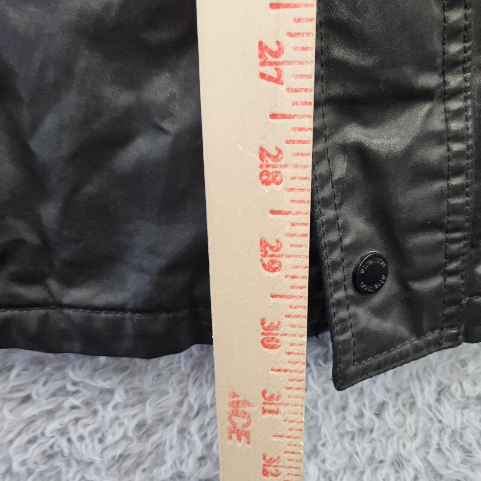 Strellson Metallic Black Jacket Buster W Waxed Moto Utility 54 (US 44) Swiss