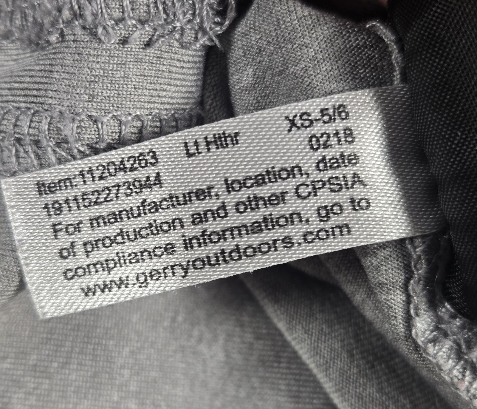 Gerry Boys Gray Pullover Hoodie Long Sleeve Pockets Logo Size XS (5/6)