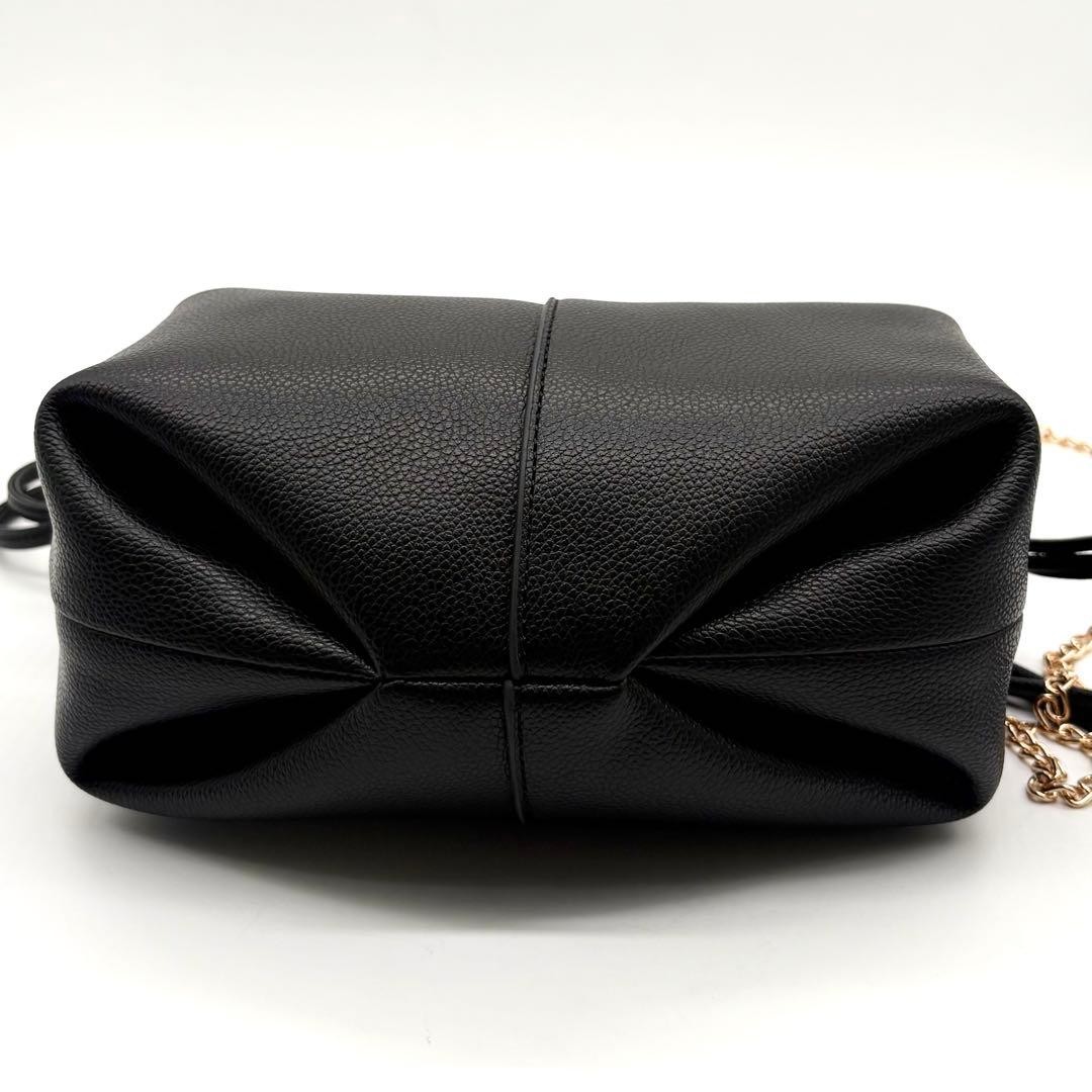 Excellent condition POLENE Beri 2way Shoulder Bag Leather Chain Black from Japan
