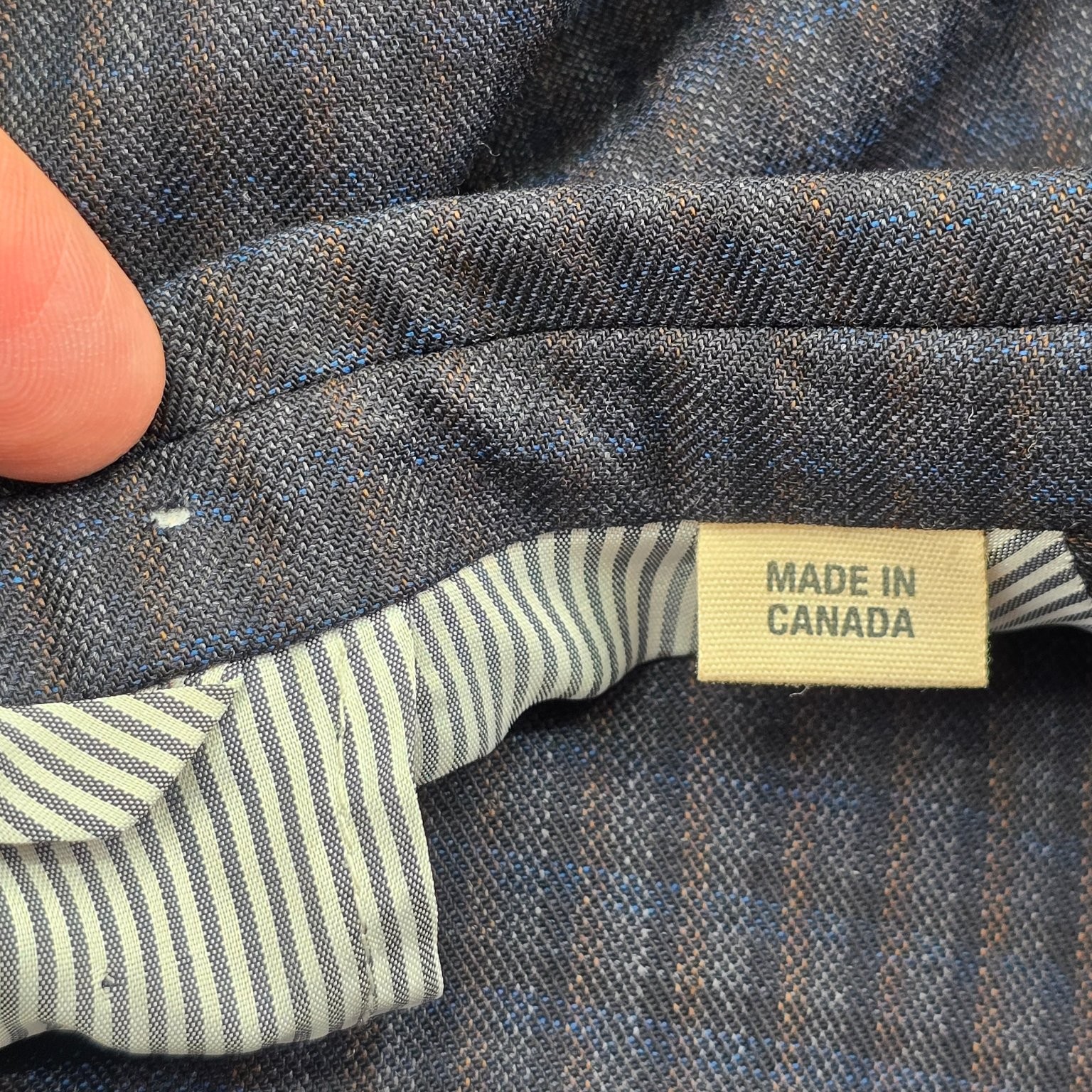 Todd Snyder Mayfair Fit Sport Jacket 42R Charcoal Blue Plaid Wool Partial Lined