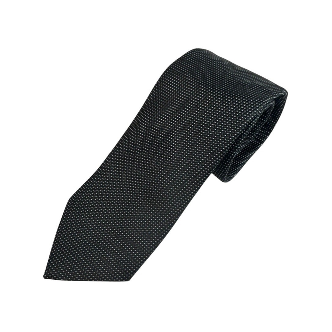 ETON Men’s Black Dot Geometric Woven Silk Tie. Made In England. 58 x 3.25