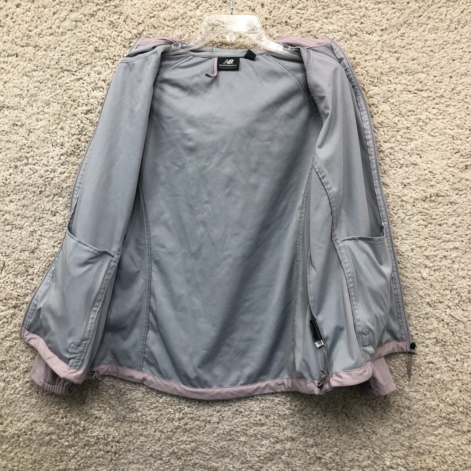 New Balance Jacket Extra Large Adult Pink Windbreaker Hooded Full Zip Womens XL