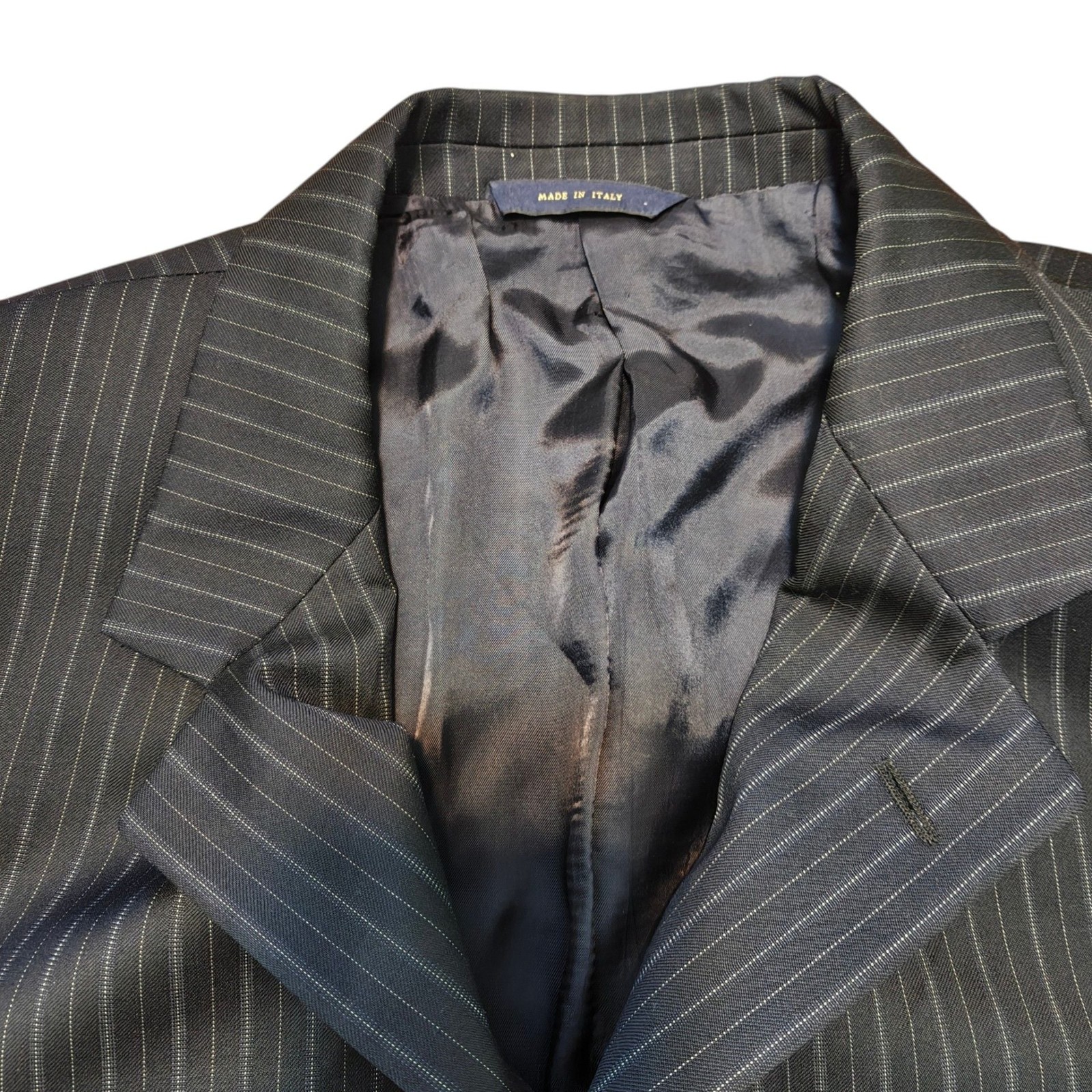 Brooks Brothers 1818 Madison Suit Jacket 42R & DKNY Pants 33 Wool Pinstripe Set