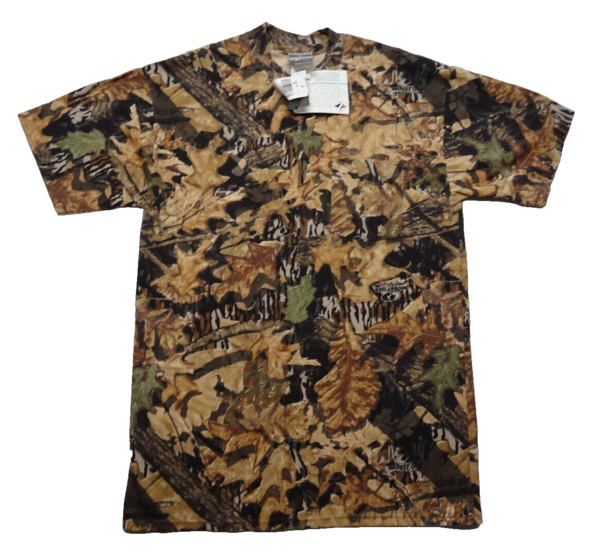 NWT Jerzees Outdoor M Pocket Tee Mossy Oak Forest Floor Camo T-Shirt