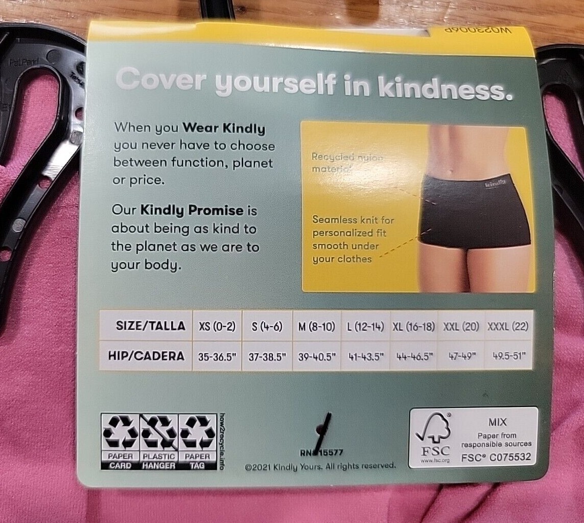3 Pairs Kindly Yours Womens Seamless Boyshort Panties S 4/6 M 8/10