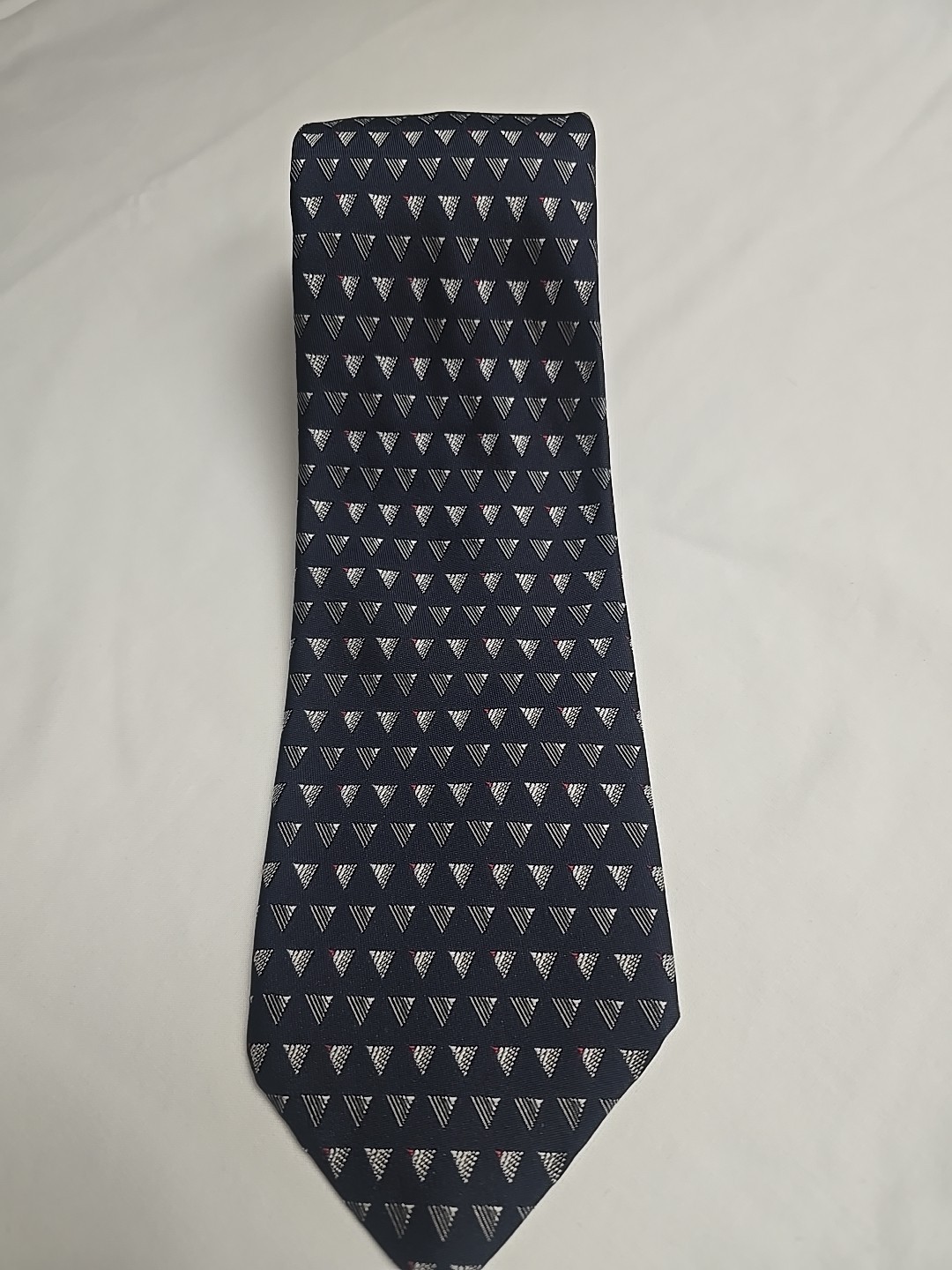 Lauren Ralph Lauren Silk Extra Long Tie 3.5 Inch X 64 Inch Navy Blue Made In USA