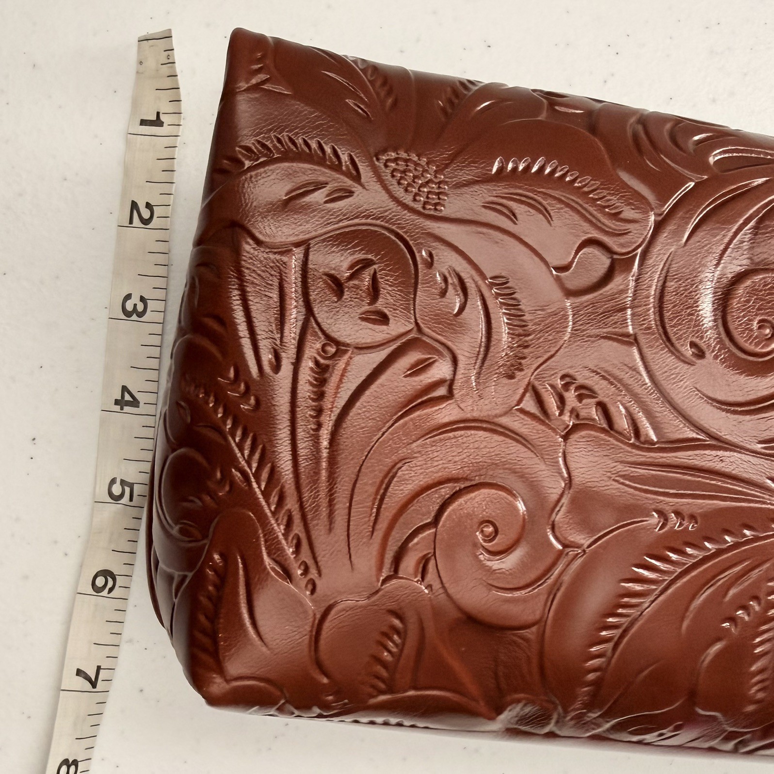 Patricia Nash VALERIE Fold-Over Wristlet/Clutch Leather-Tooled Florence NWT