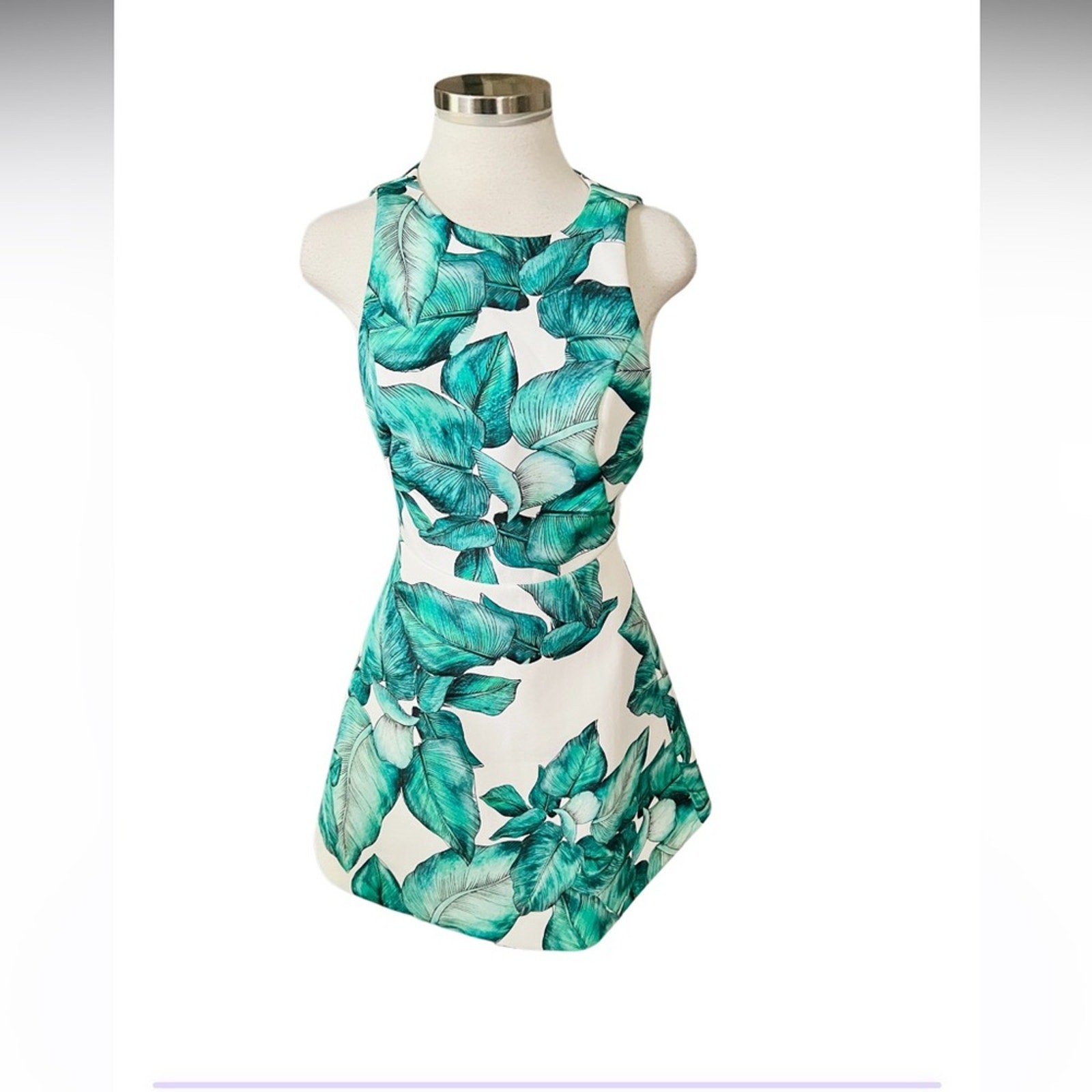 C/MEO COLLECTIVE Floral Slit Back Mini Tea Dress (CAMEO COLLECTIVE) Size Small