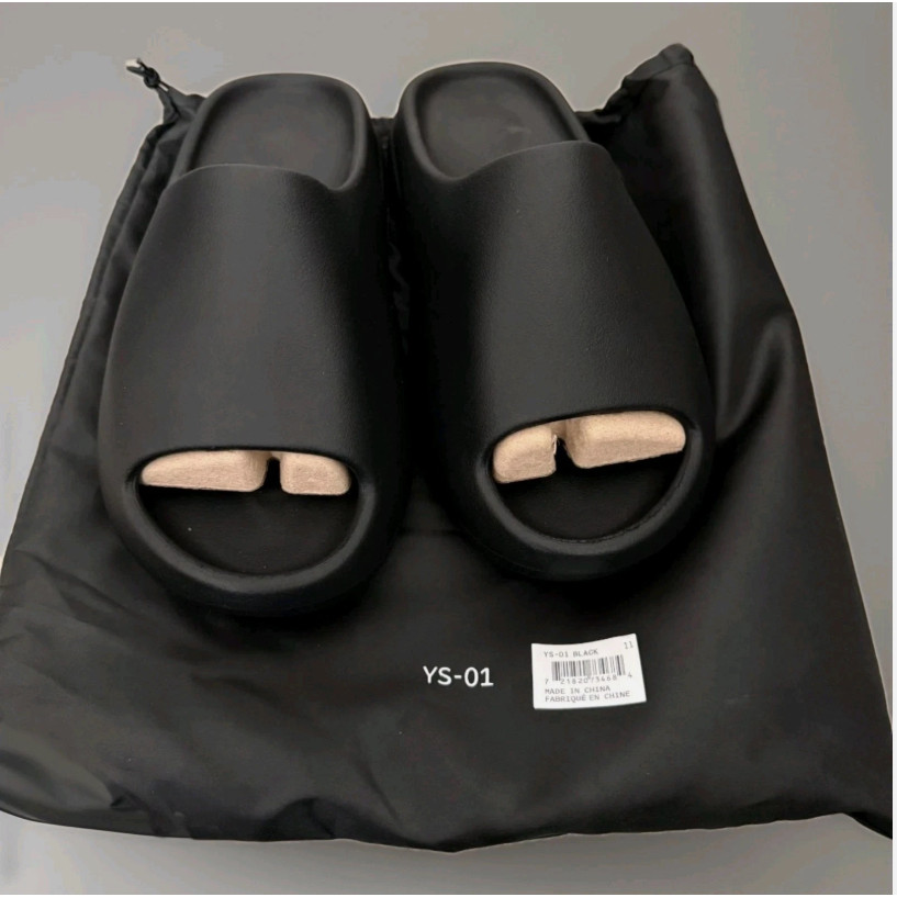 Yeezy Slide YZY YS-01 Black AUTHENTIC NEW With Dust Bag 6-12M
