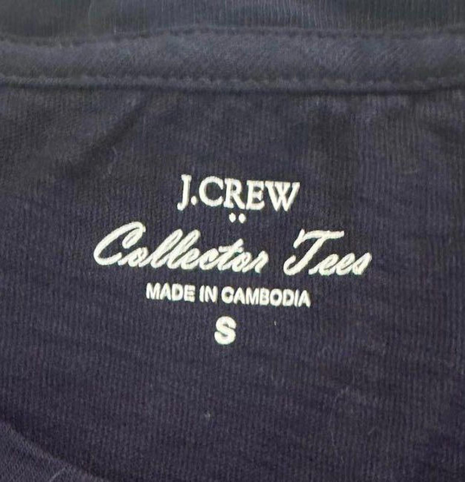J.Crew Very Cherry Collector Tee Navy Blue Red Graphic T-Shirt S