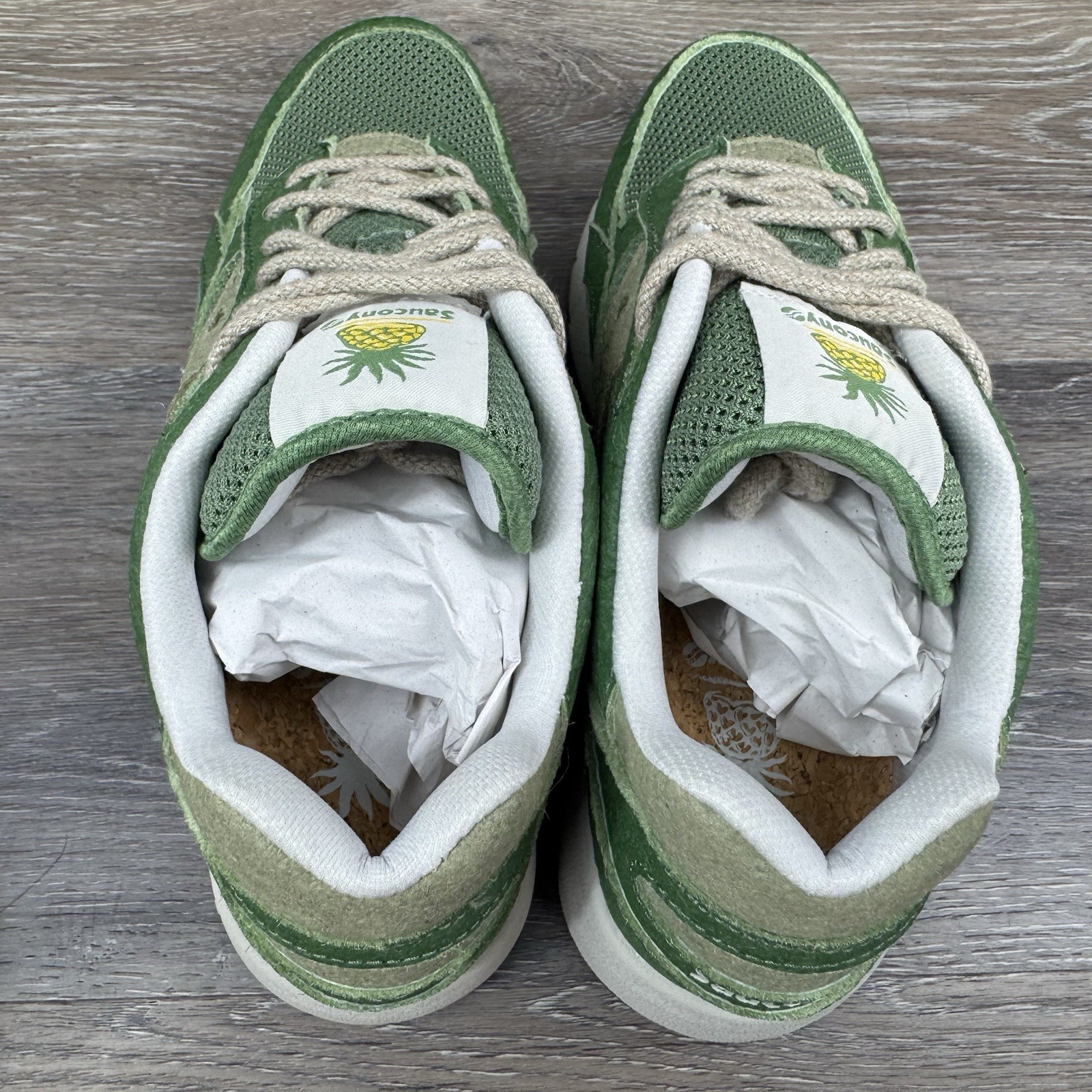 Saucony Shadow 6000 Shoes Men Size 8.5 Green RFG Artichoke pineapple Earth Pack