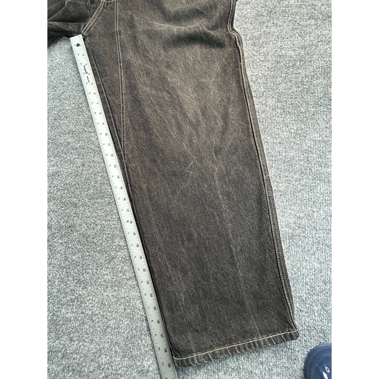 Marlithe Francois Girbaud Jeans Men’s 40 Blk Carpenter Wide Leg Denim Y2K Baggy