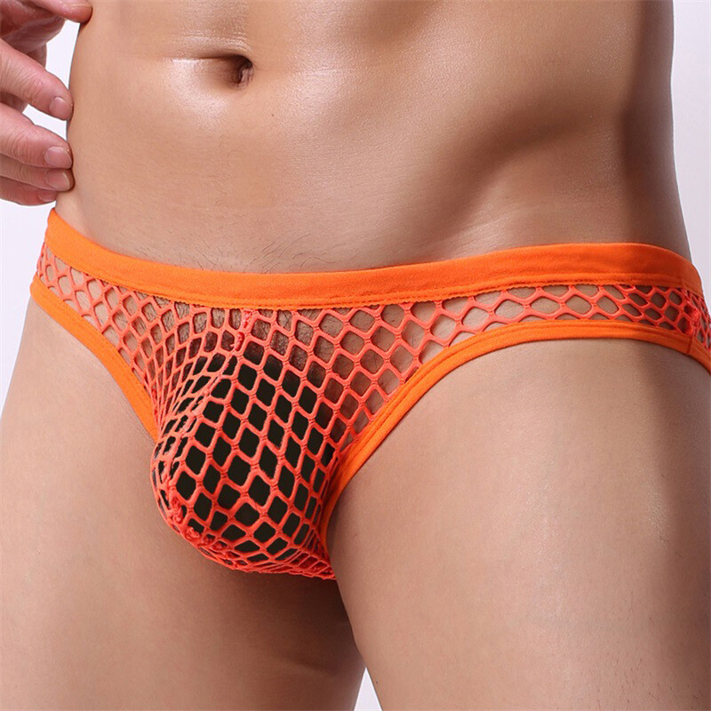 Men Mesh Brief Bikini Sexy See Through Swimwear Underwear Party Trunks Beachwear