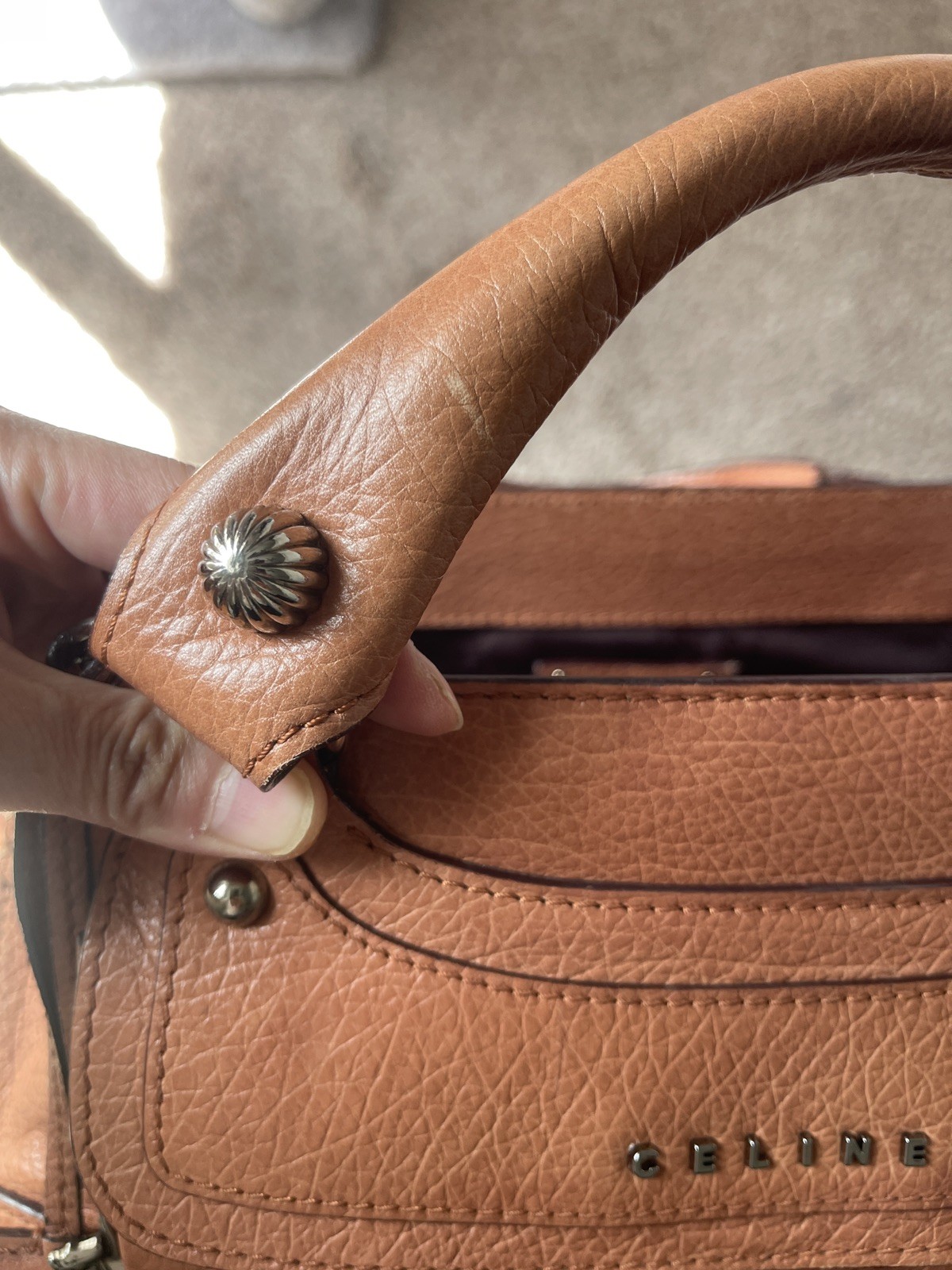 CELINE Boogie Bag Brown Leather Handbag